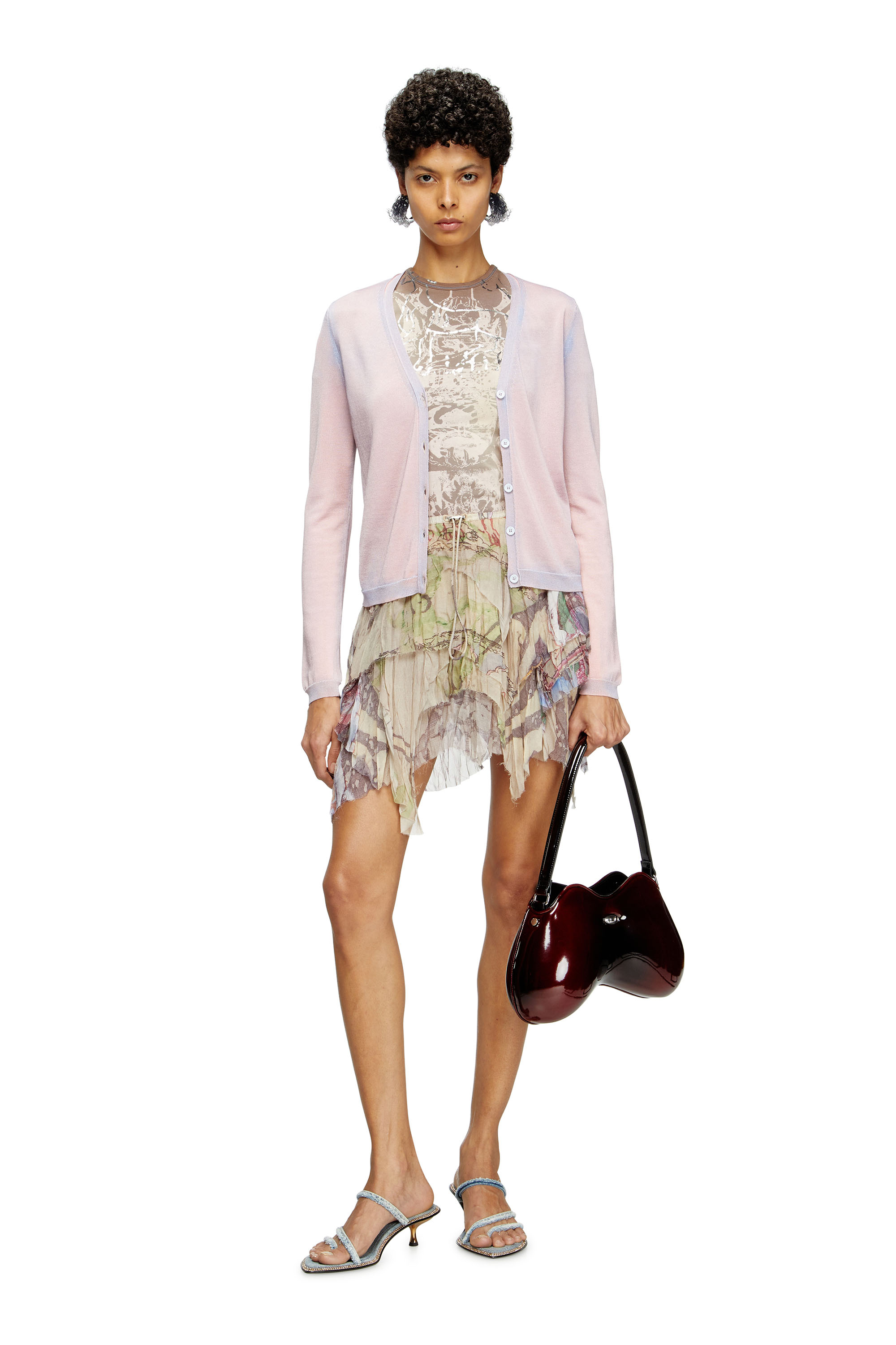 Diesel - M-VITTA, Cardigan dégradé Donna in Rosa - 1