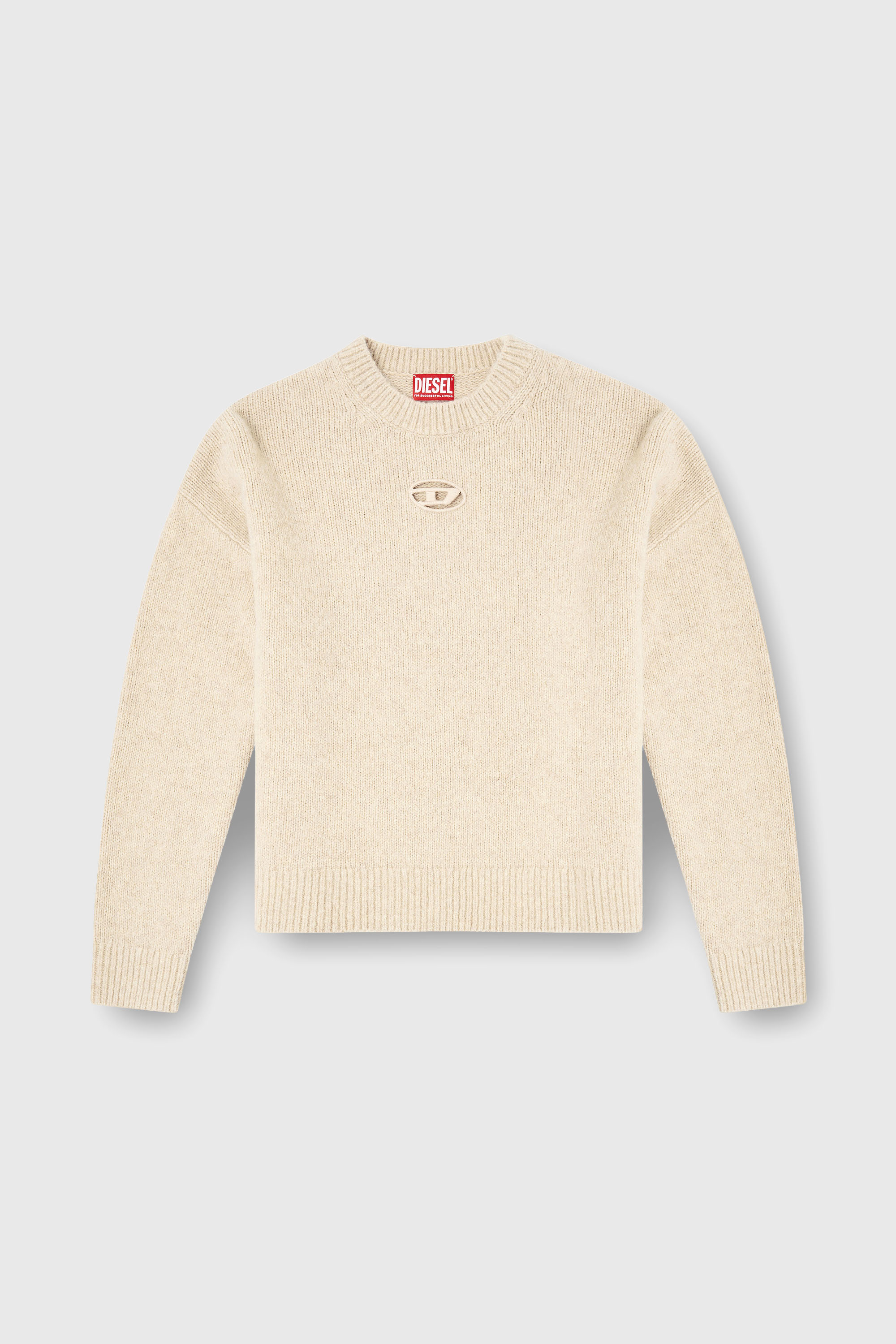 Diesel - M-AREETA, Maglia in misto lana e alpaca Donna in Beige - 2