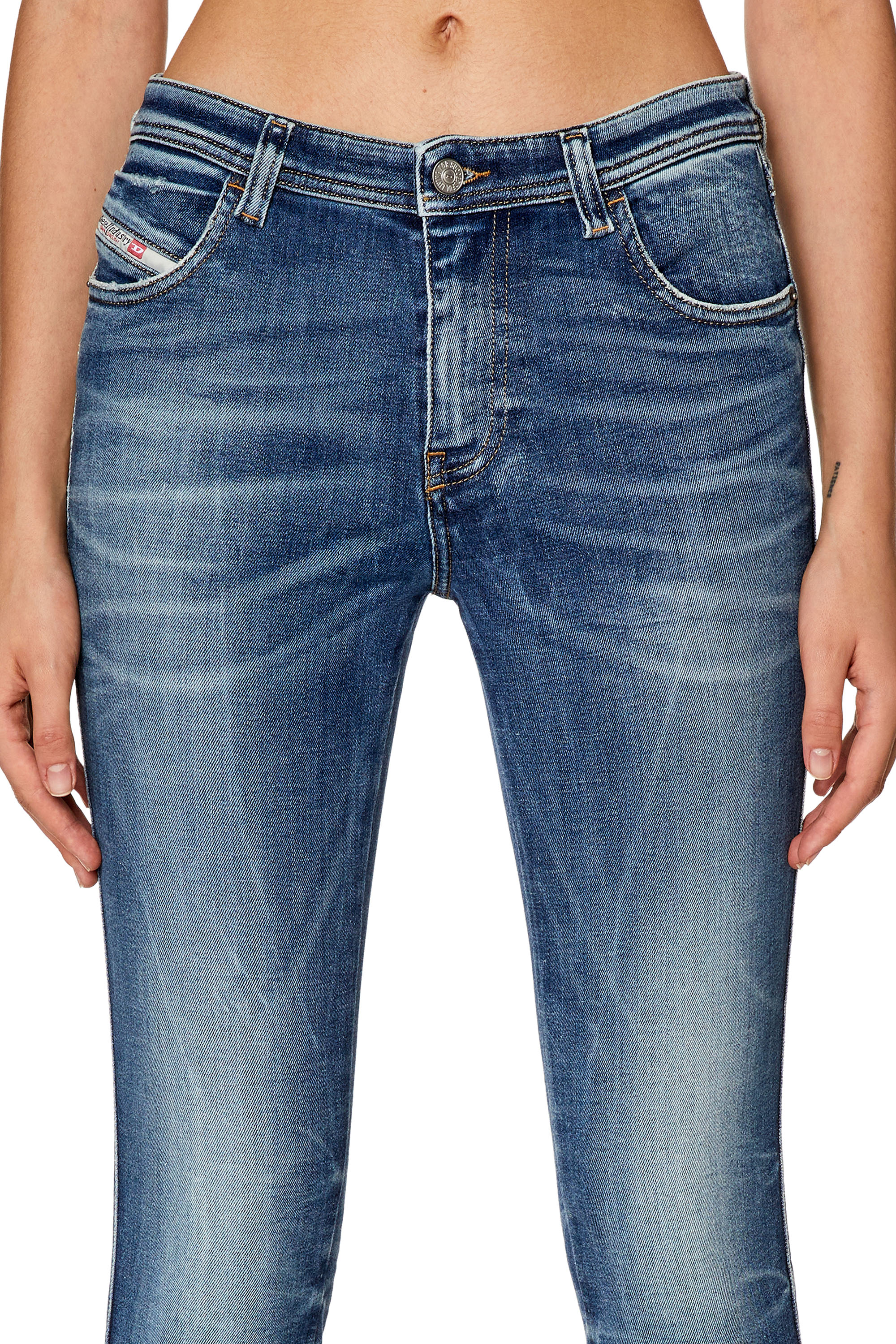 Diesel - Skinny Jeans 2015 Babhila 09G30, Bleu moyen - Image 3