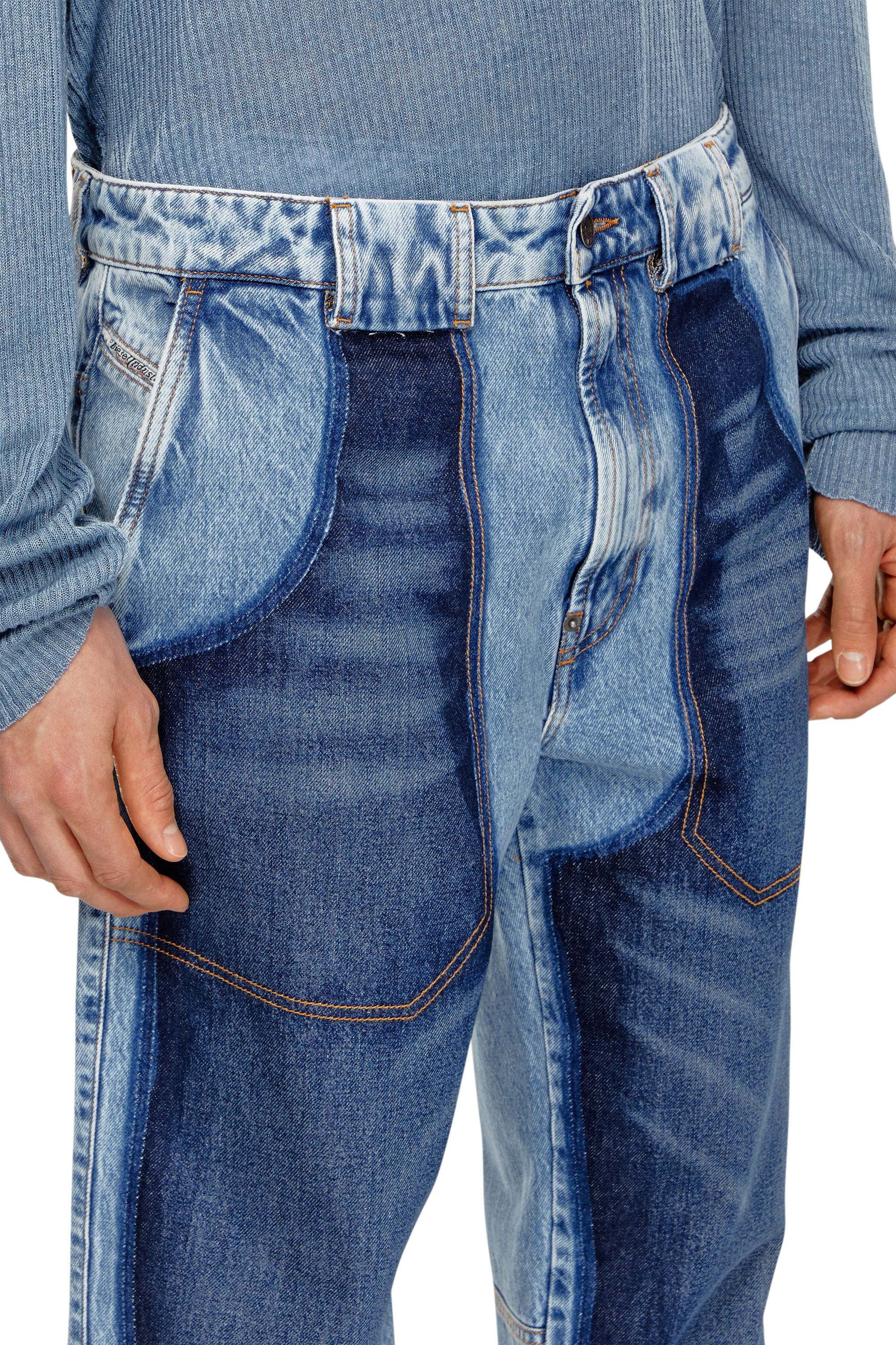 Diesel - Tapered Jeans D-P-5-D 0GHAW, Bleu Clair - Image 4