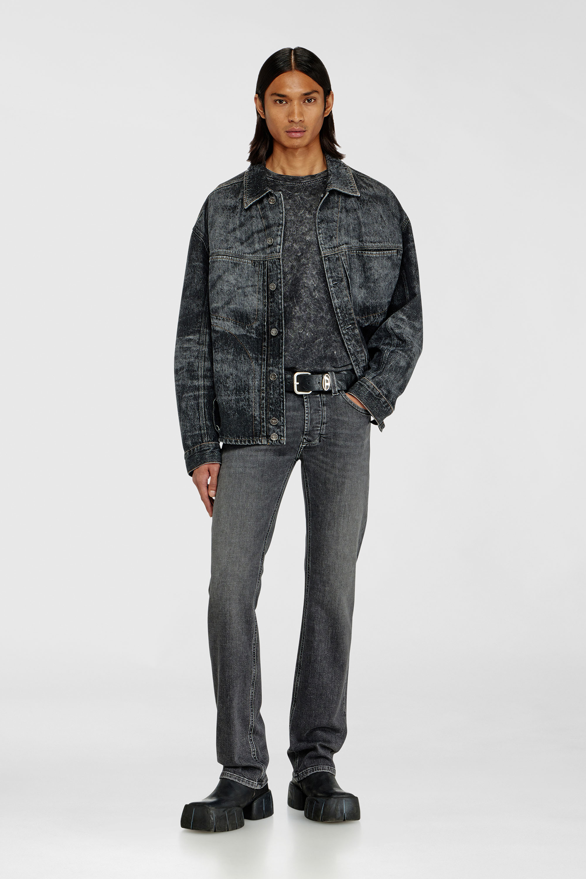 Diesel - Regular Jeans 1985 Larkee 0HDBD Homme, Noir/Gris fonc&eacute; - Image 1