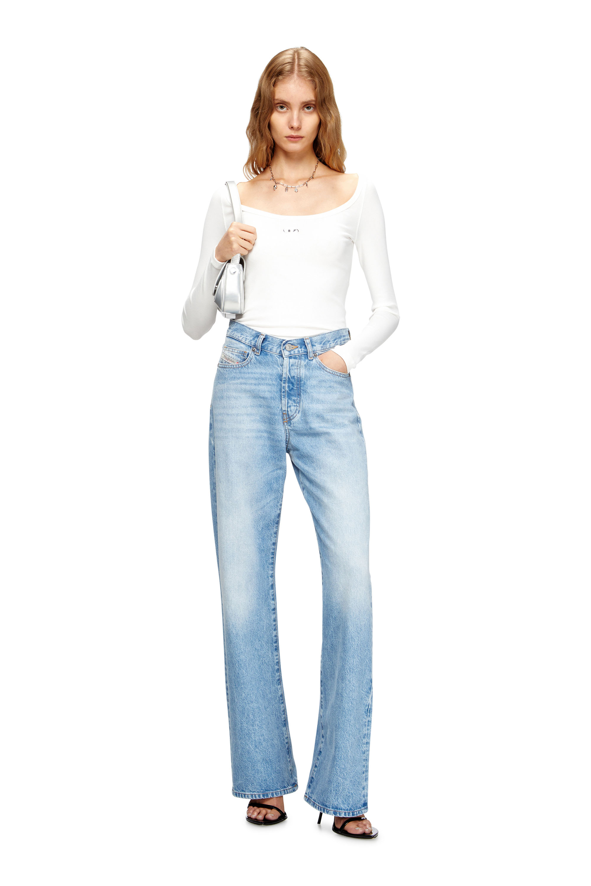 Diesel - PLAY CLUTCH, Play-Clutch in PU metallizzato Donna in Argento - 2