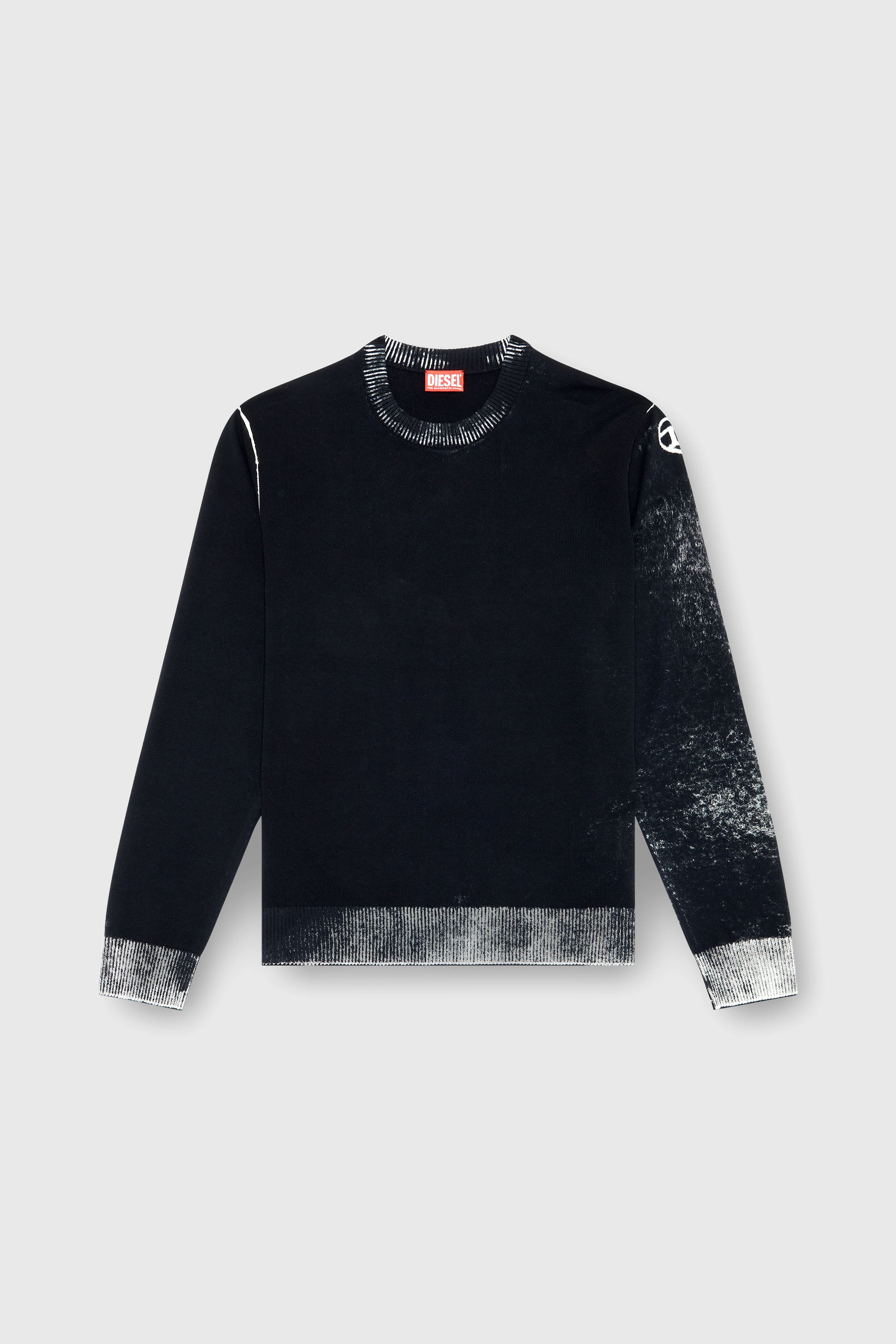Diesel - K-LARENCE-B, Maglia in cotone stampata al contrario Uomo in Nero - 2