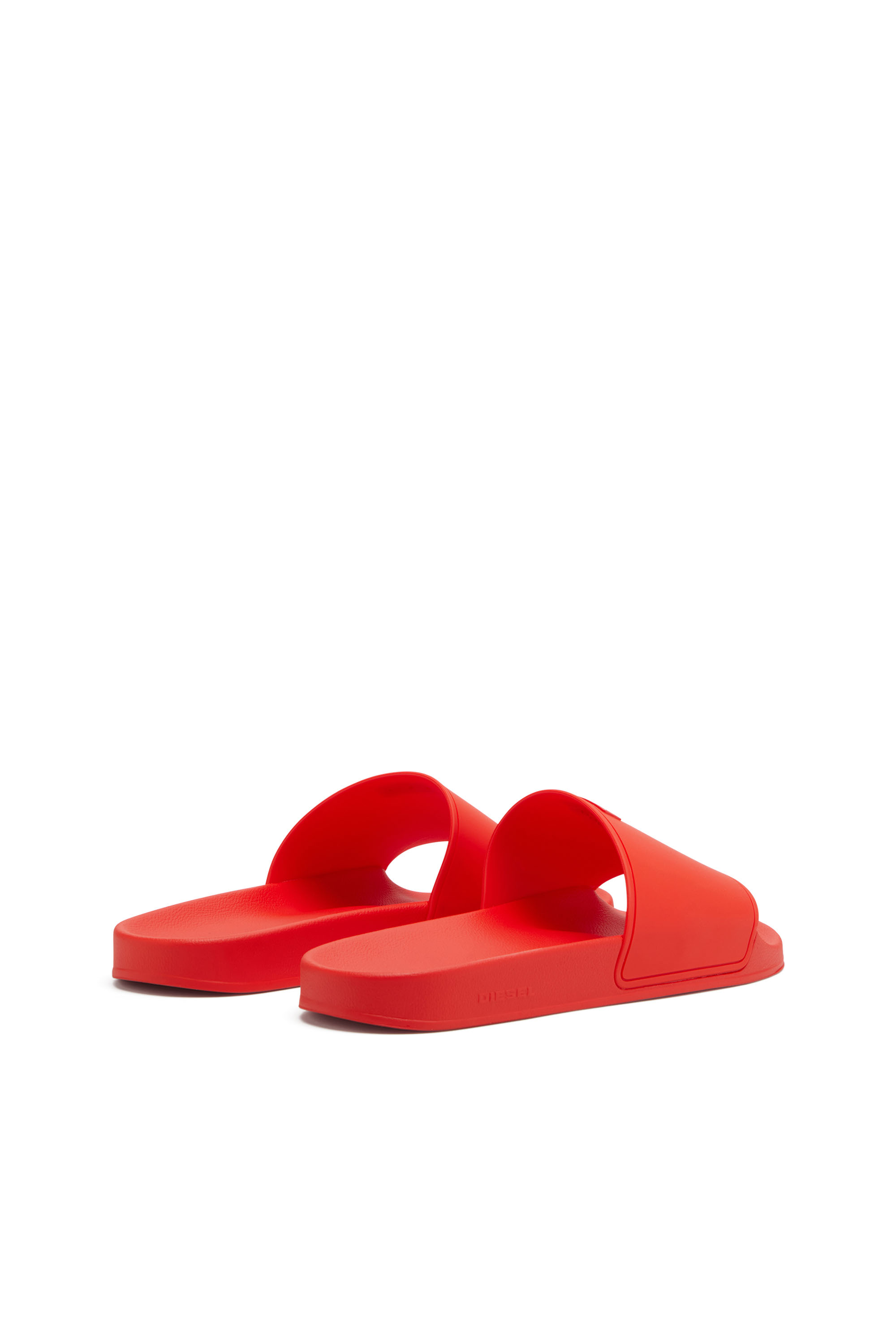 Diesel - SA-SWIM, Sa-Swim-Slide in gomma con logo D Uomo in Rosso - 3