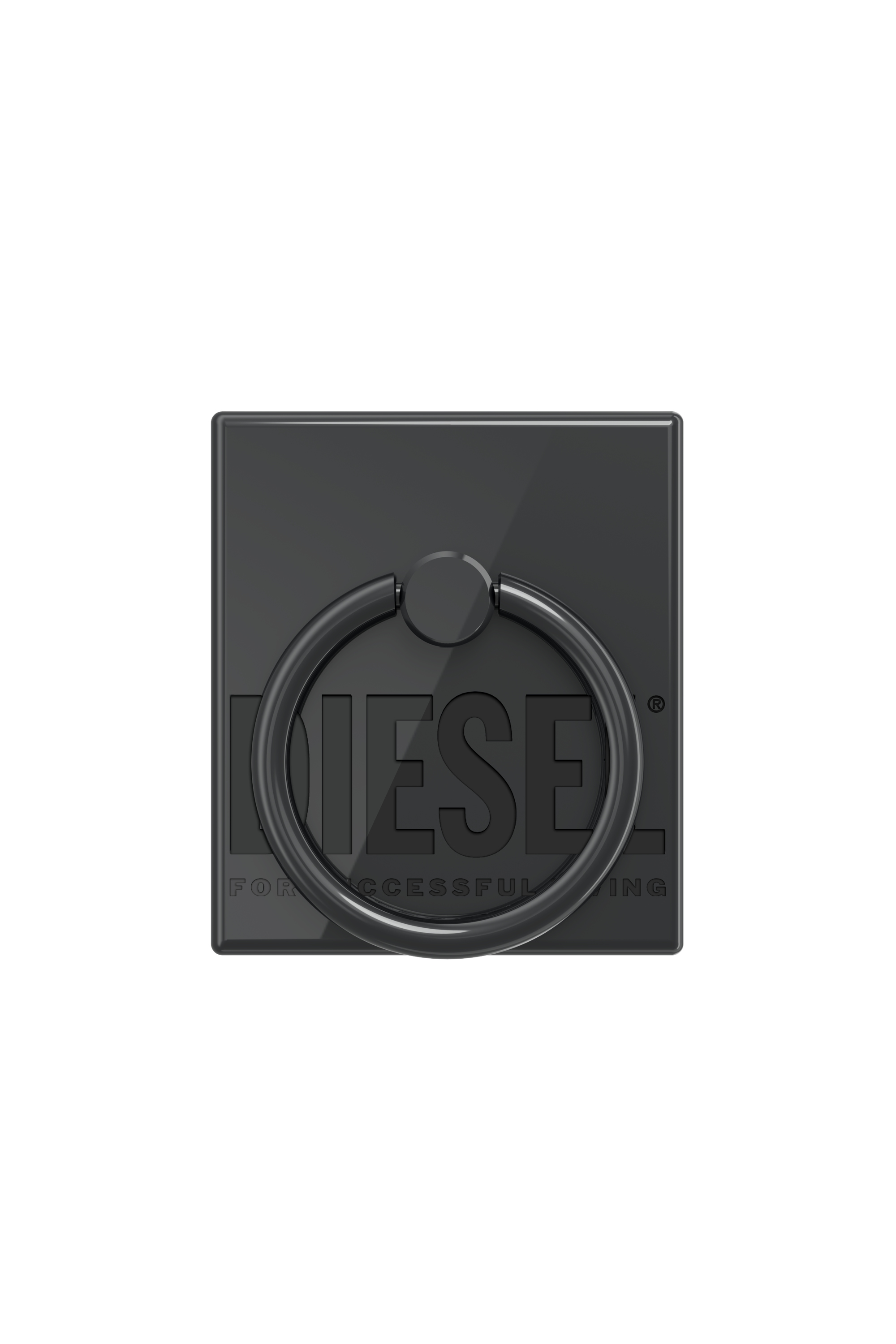 Diesel - 45840 RING STAND, Unisex Anello universale rettangolare per smartphone in Nero - Image 1