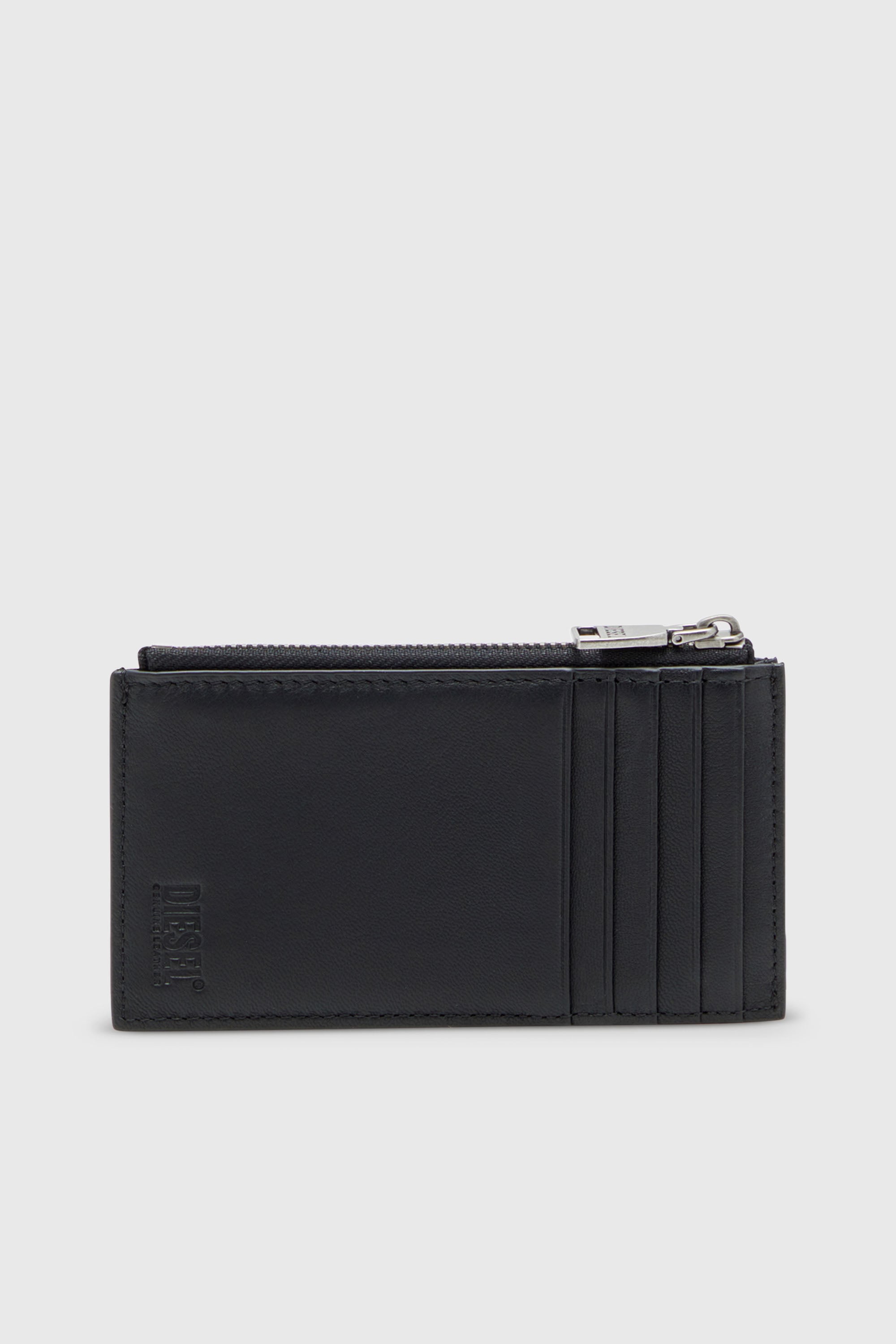 Diesel - BISCOTTO CARD HOLDER III, Porte-cartes plat en cuir semi-brillant Homme in Noir - 2