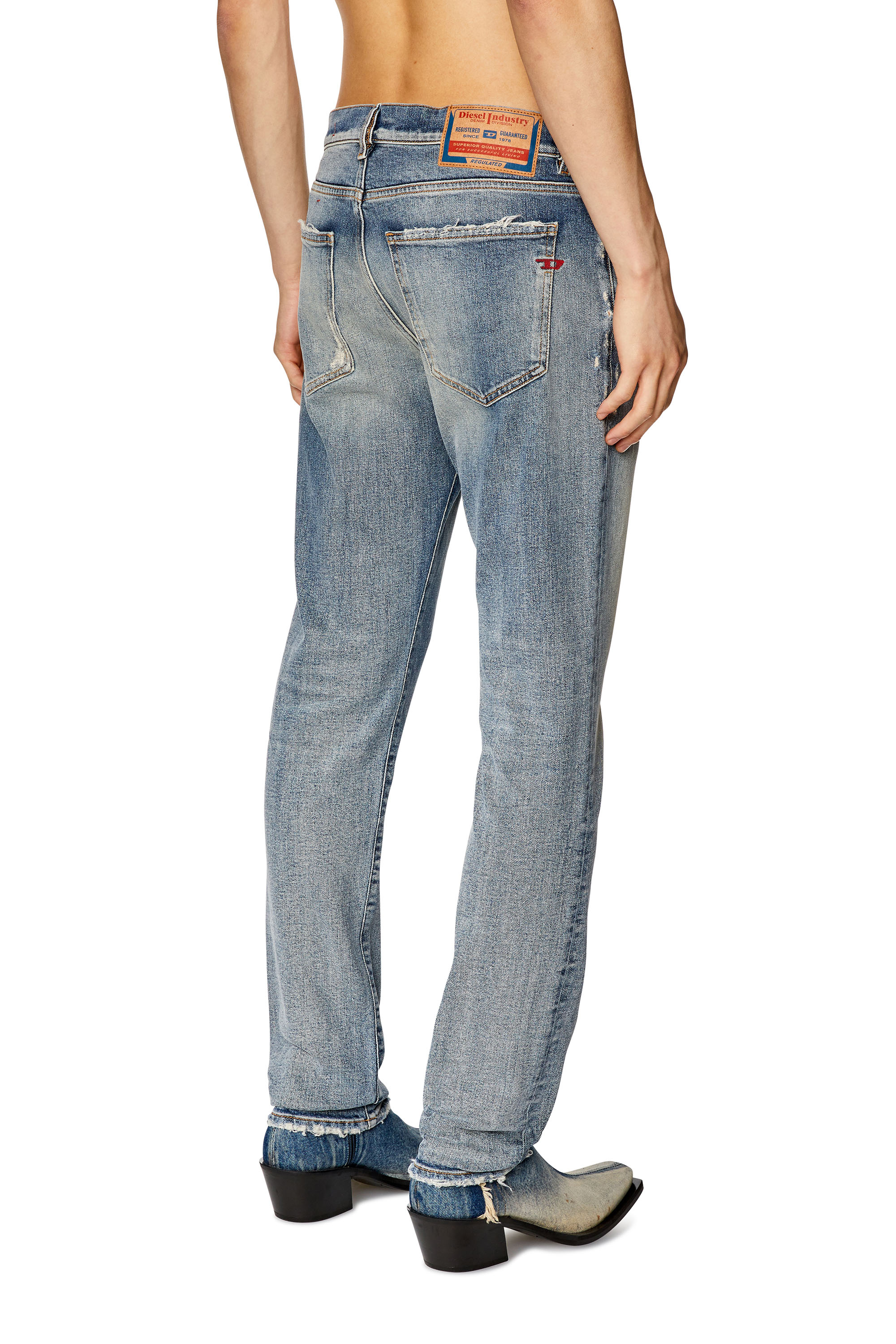Diesel - 2019 D-Strukt 007Q3 Slim Jeans, Light Blue - Image 2