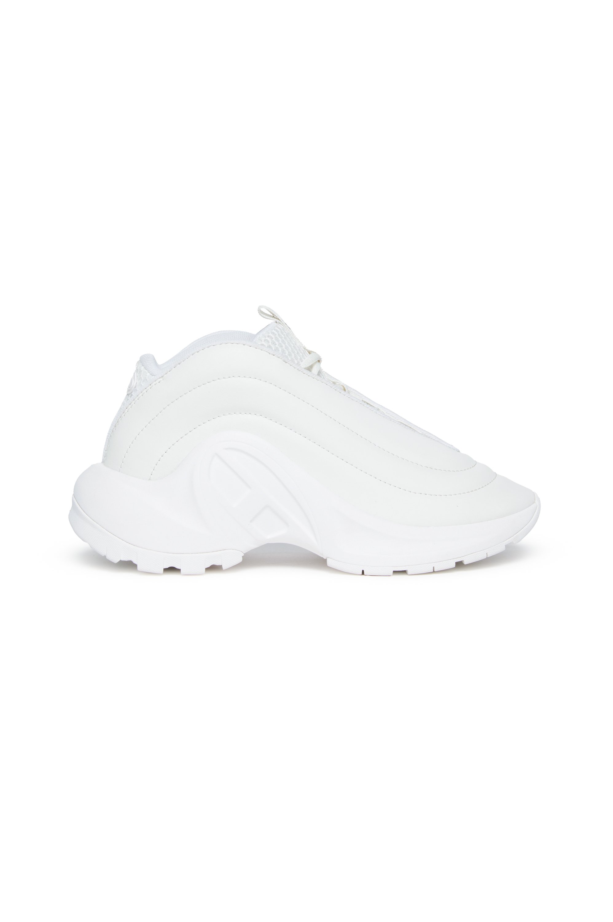 Diesel - S-D-RUNNER, Unisex's Monochrome quilted sneakers in White - 1