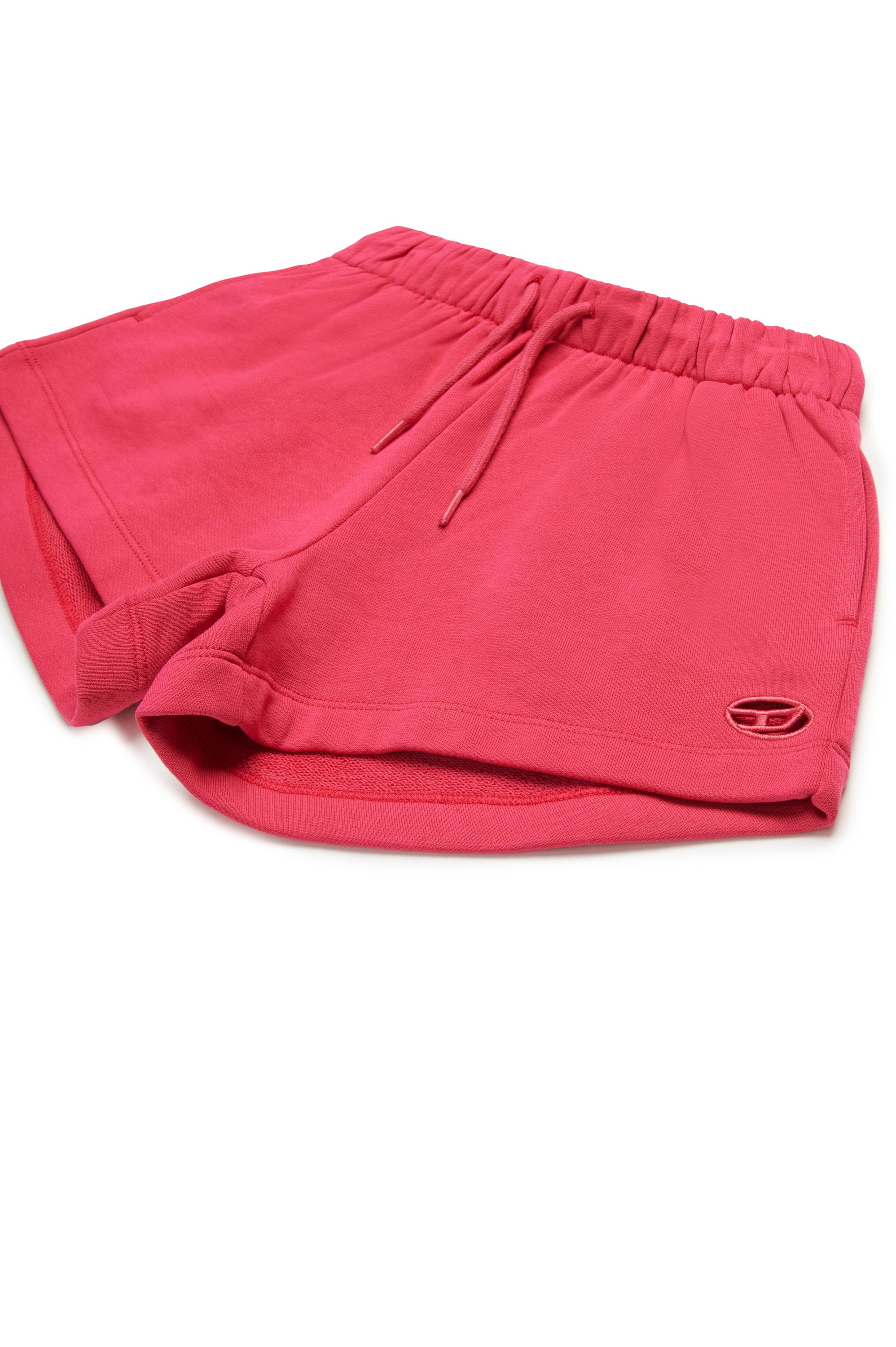 Diesel - PAGL, Short de survêtement avec cut-out à logo Oval D Femme in Rose - 3