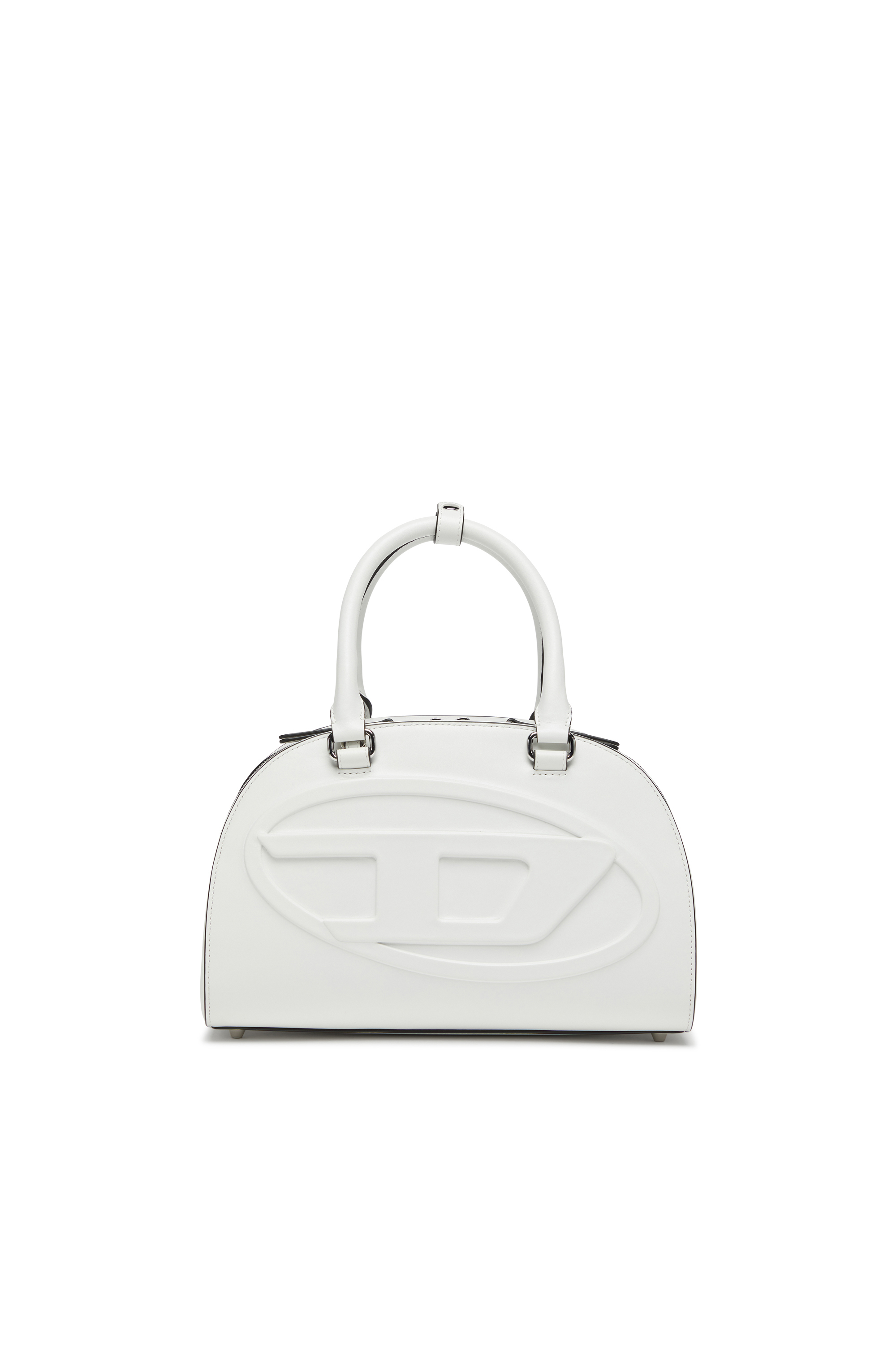 Diesel - 1DR DOME TOP HANDLE, 1DR Dome-Sac bowling en cuir Femme in Blanc - 1