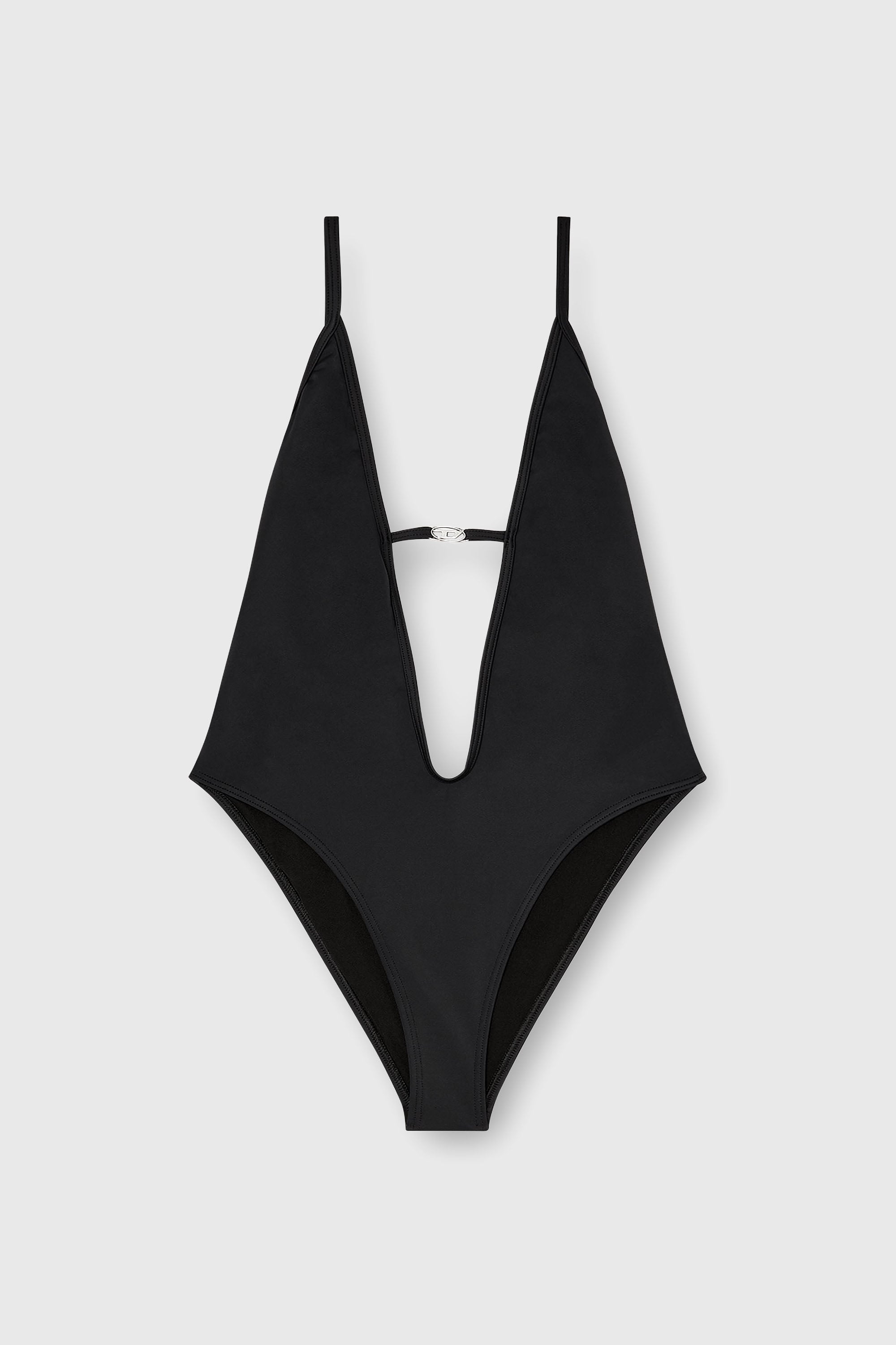 Diesel - DAISY-DNM, Maillot de bain en nylon &agrave; encolure profonde Femme in Noir - 2