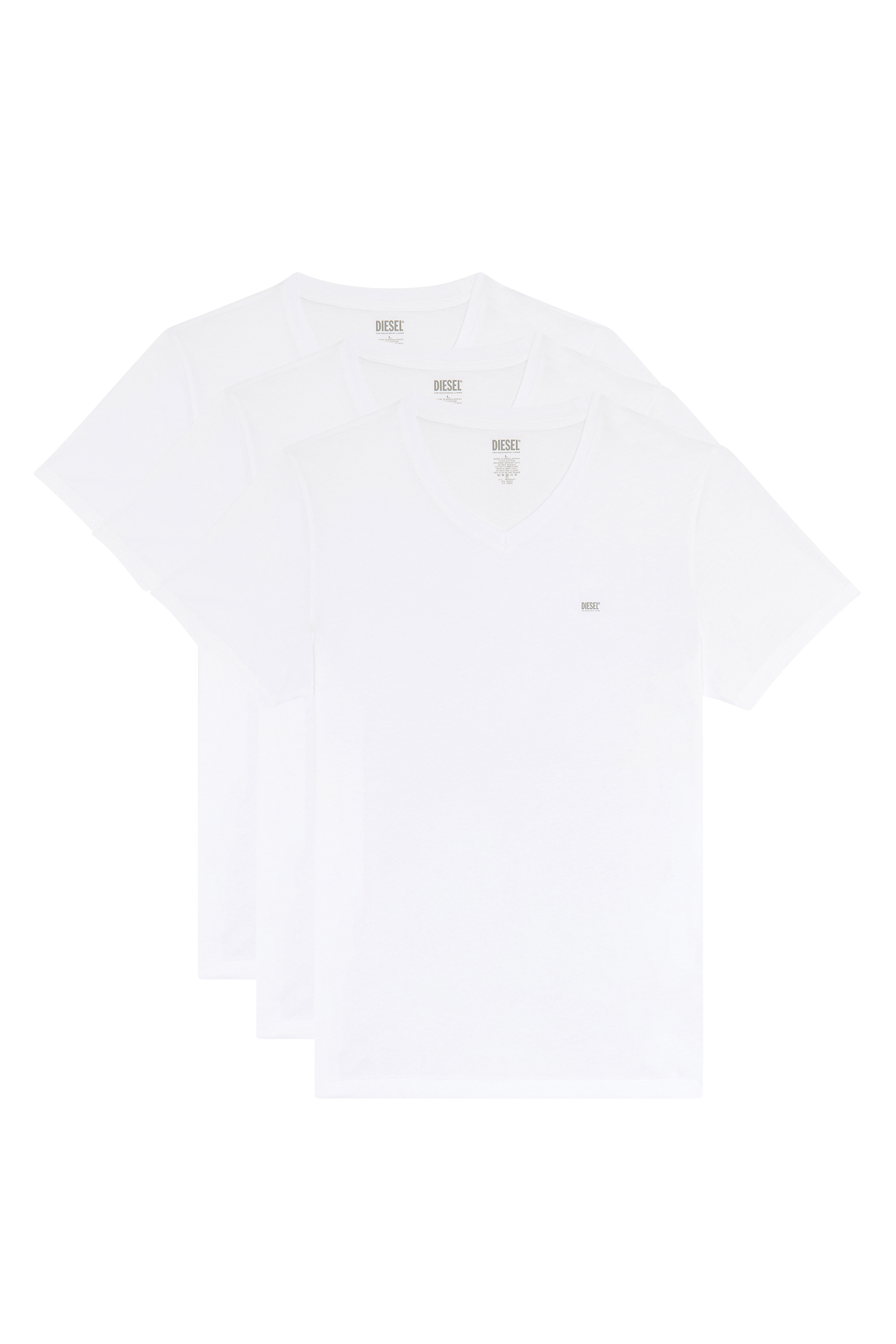 Diesel - UMTEE-MICHAEL3PACK, Uomo Set da tre di T-shirt con scollo a V in Bianco - Image 1