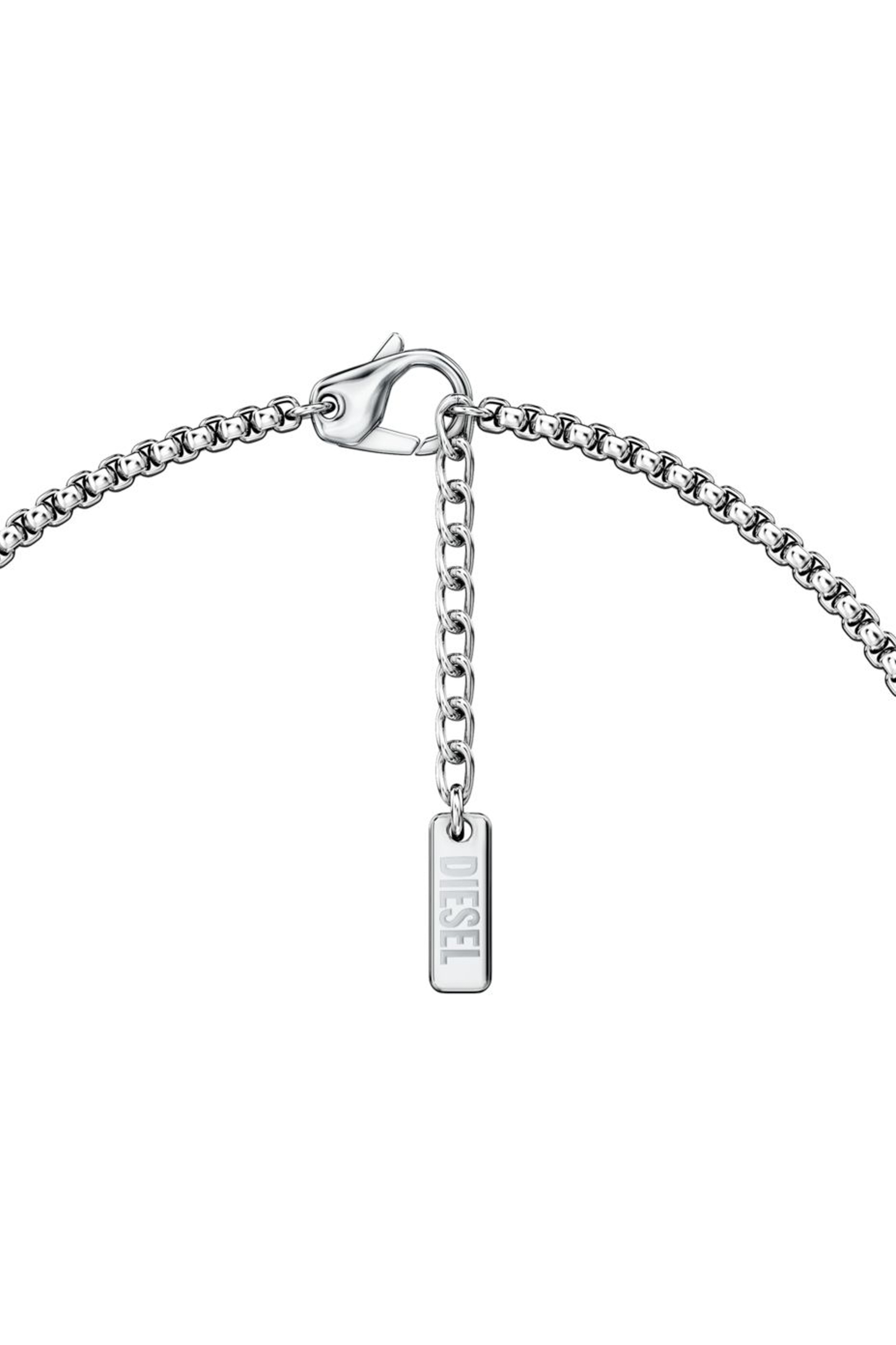 Diesel - DX1689040 JEWELLERY, Collier pendentif en acier inoxydable Mixte in Gris argent&eacute; - 5