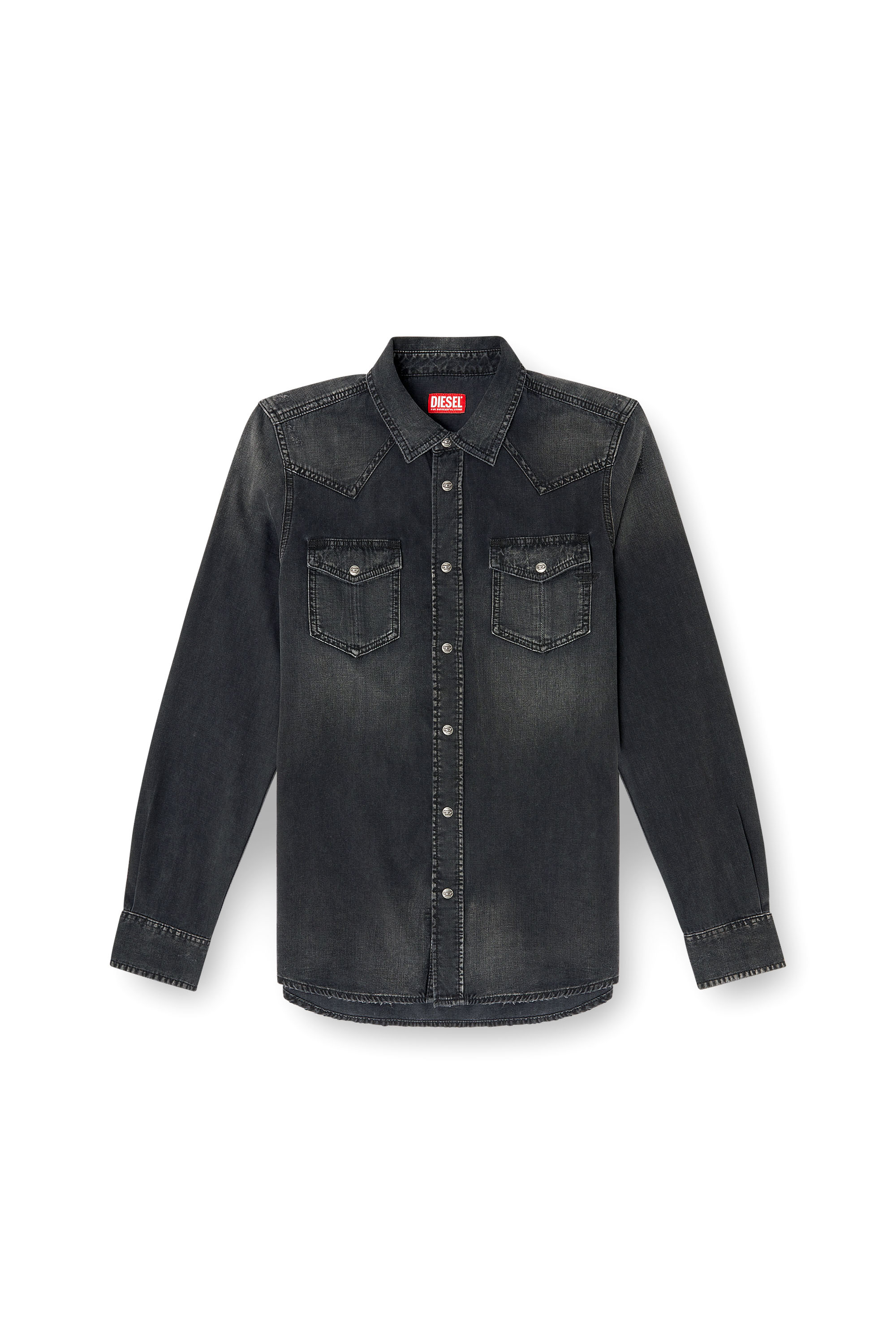 Diesel - D-VEGA, Surchemise en denim Homme in Noir - 2
