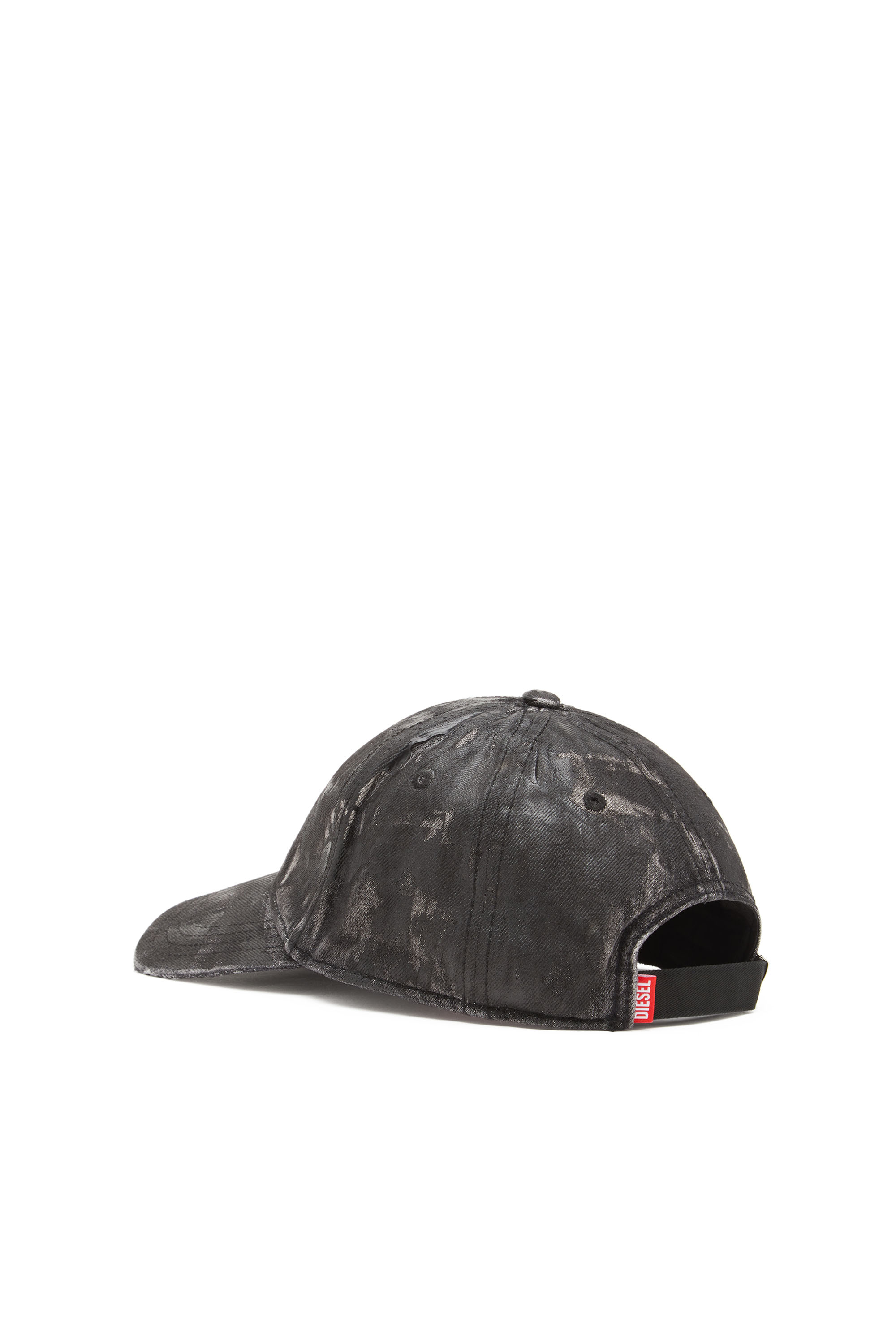 Diesel - C-IRO, Cappello da baseball in denim trattato Uomo in Nero - 2