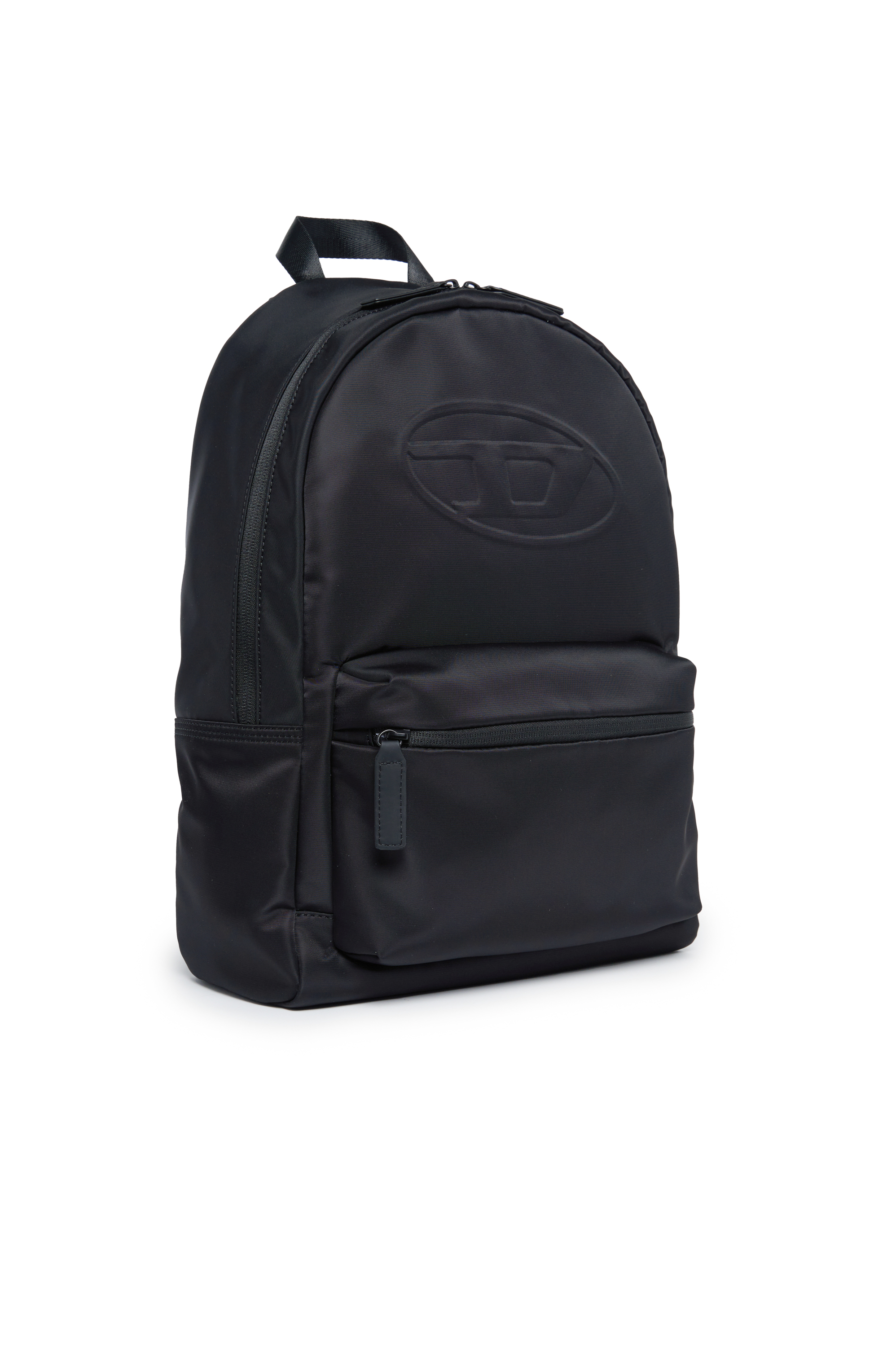 Diesel - WOVAL, Unisex Rucksack aus Nylon mit geprägtem Oval D in Schwarz - 3