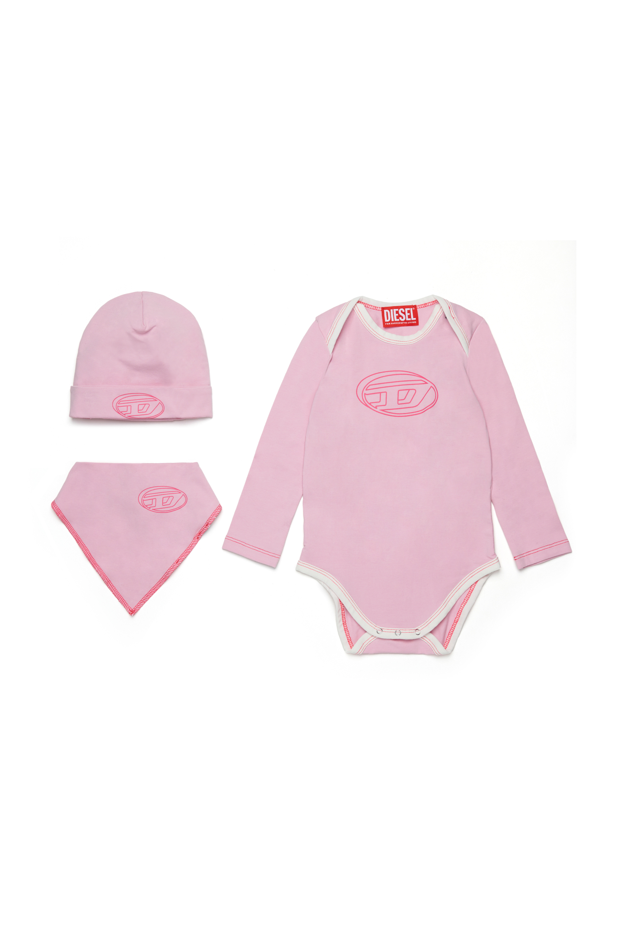 Diesel - USISSYBOX-NB, Kit underwear in cotone con logo Unisex in Rosa - 1