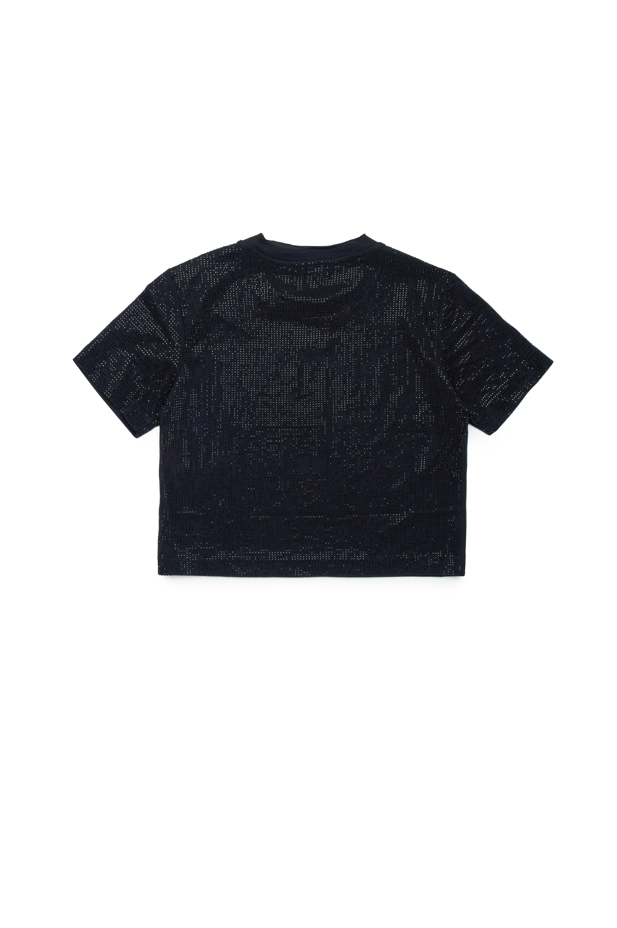 Diesel - TYFRY, Femme T-shirt en coton avec micro-strass in Noir - Image 2