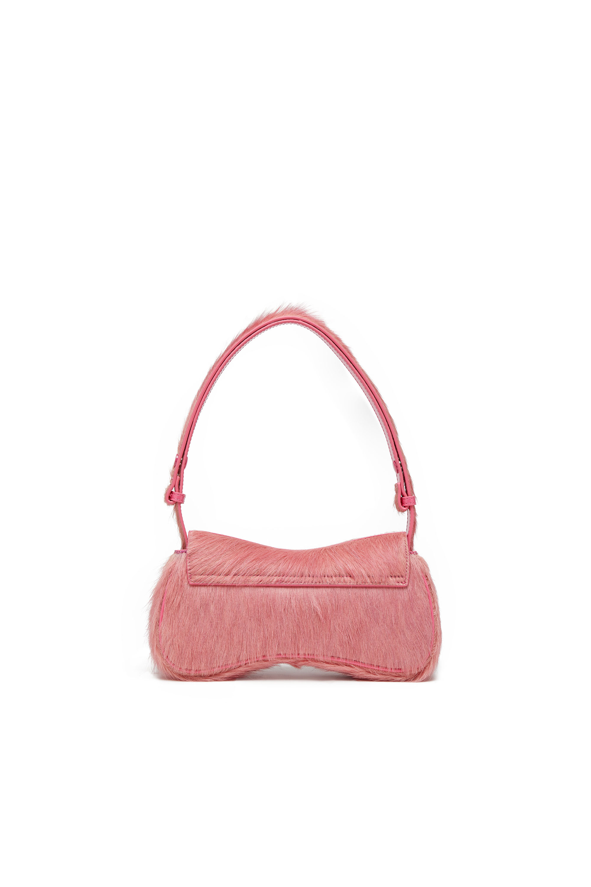 Diesel - PLAY CLUTCH, Damen Clutch aus farbigem, haarigem Leder in Rosa - 3