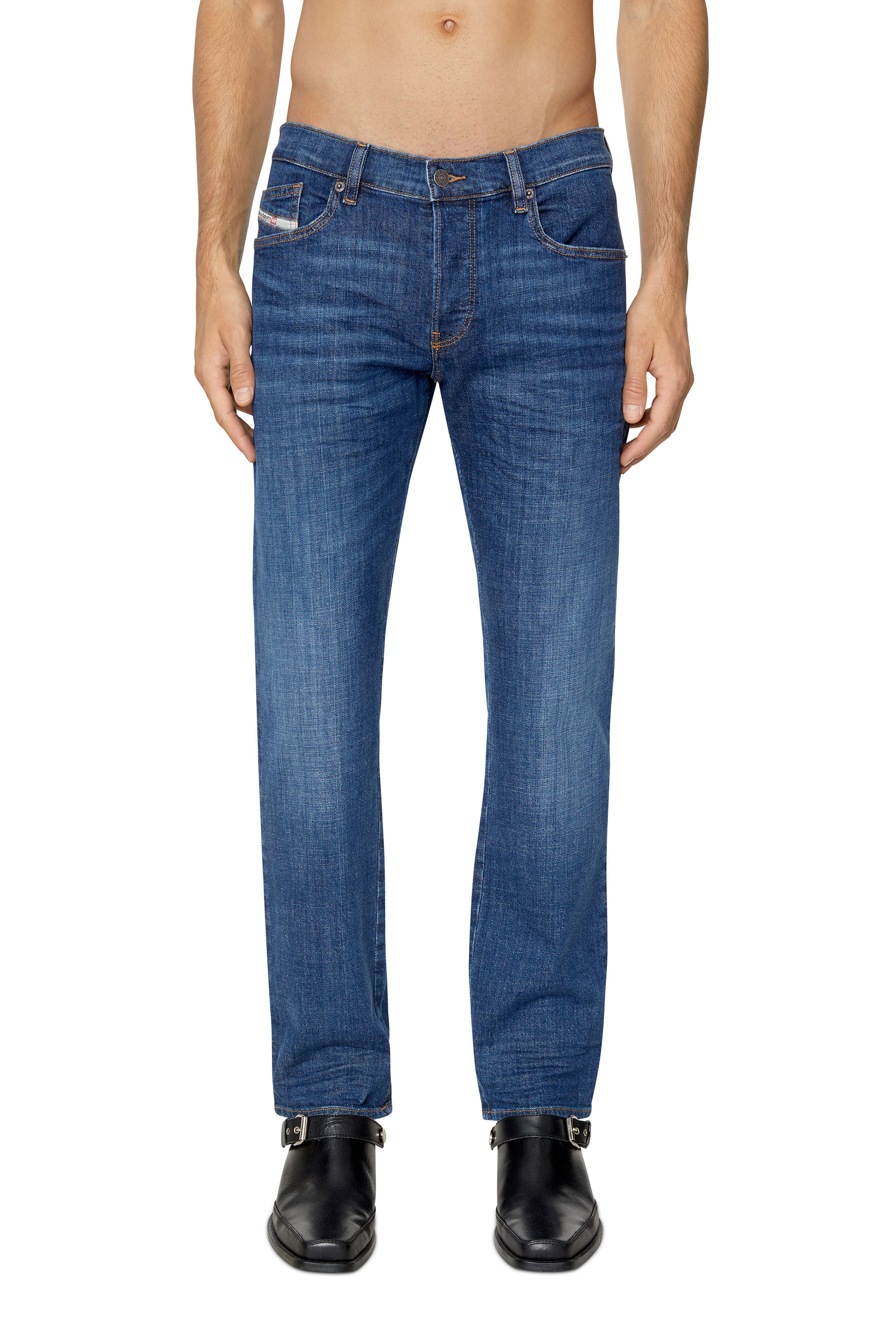 Diesel - D-Mihtry 0IHAR Straight Jeans, Blu Scuro - Image 1