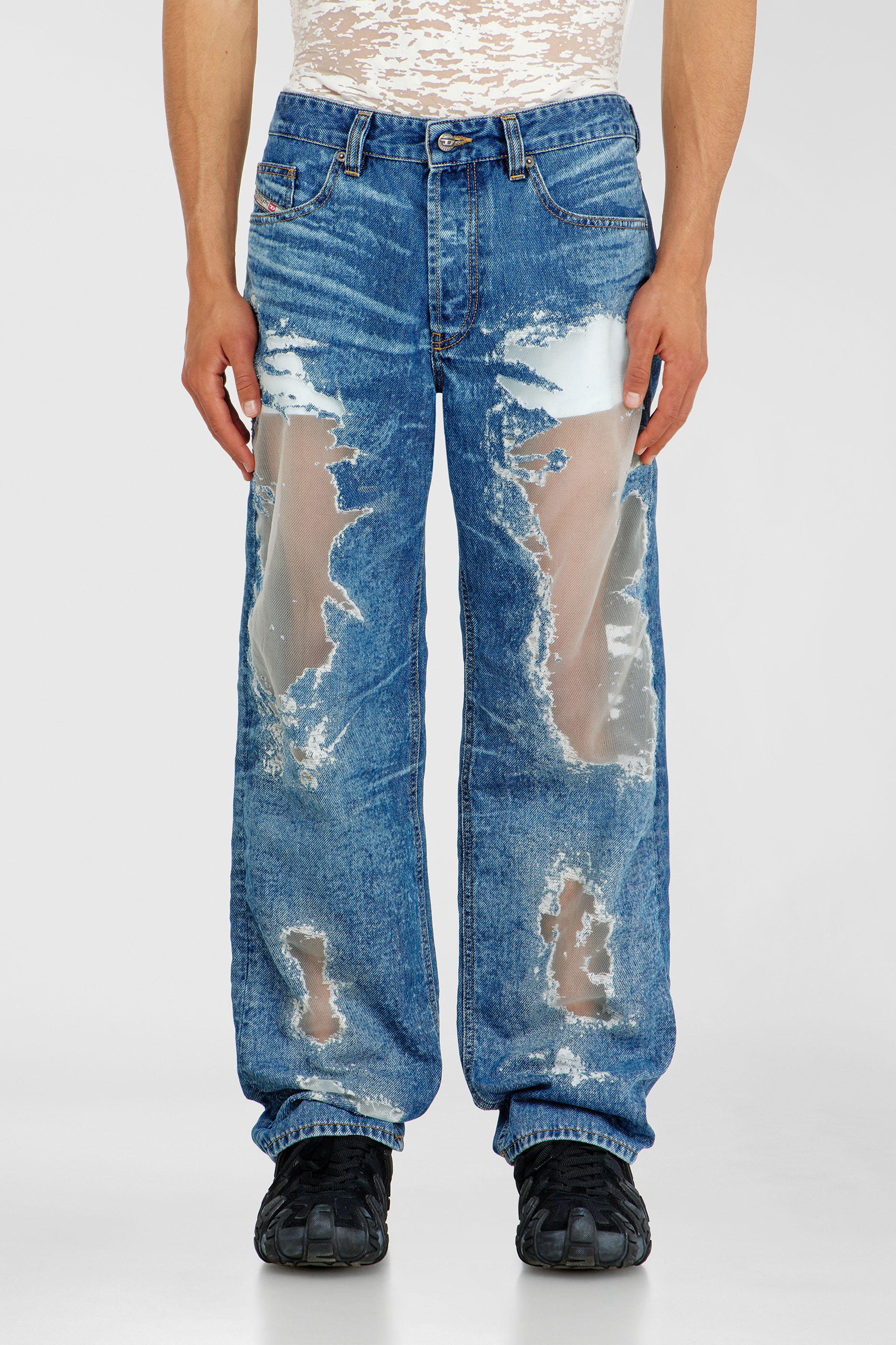 Diesel - Herren Regular Jeans 2024 D-Macs 068ZH, Mittelblau - 1