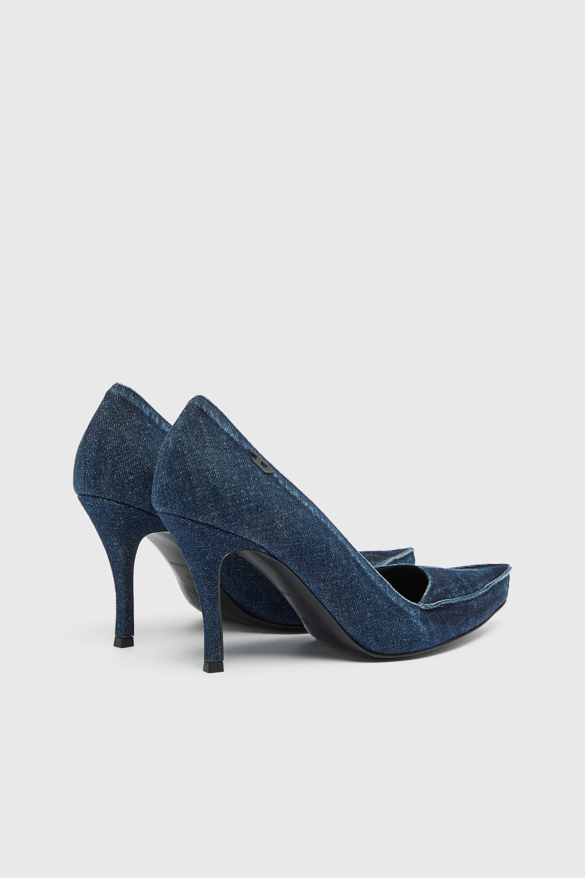 Diesel - D-LUCETTE-90-PUMP D, Damen D-Lucette-Pumps aus Denim in null - 3