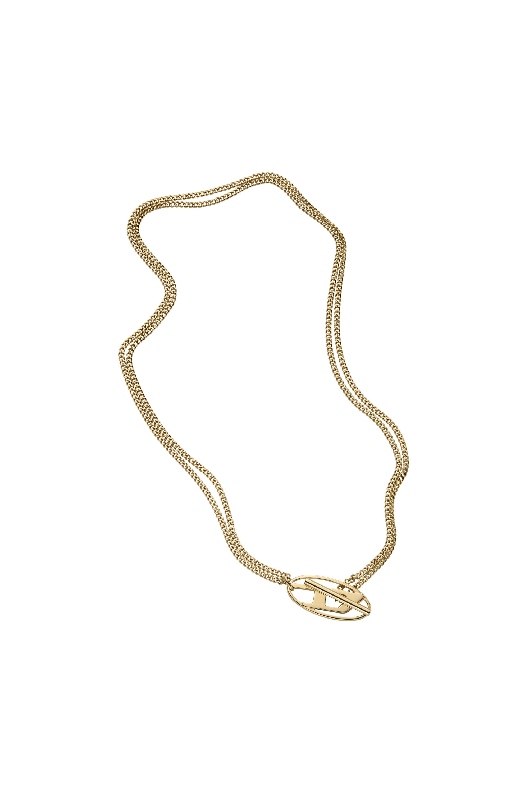 Diesel - DX1567710 JEWEL, Collana a catena in acciaio inossidabile dorato Unisex in Oro - 2