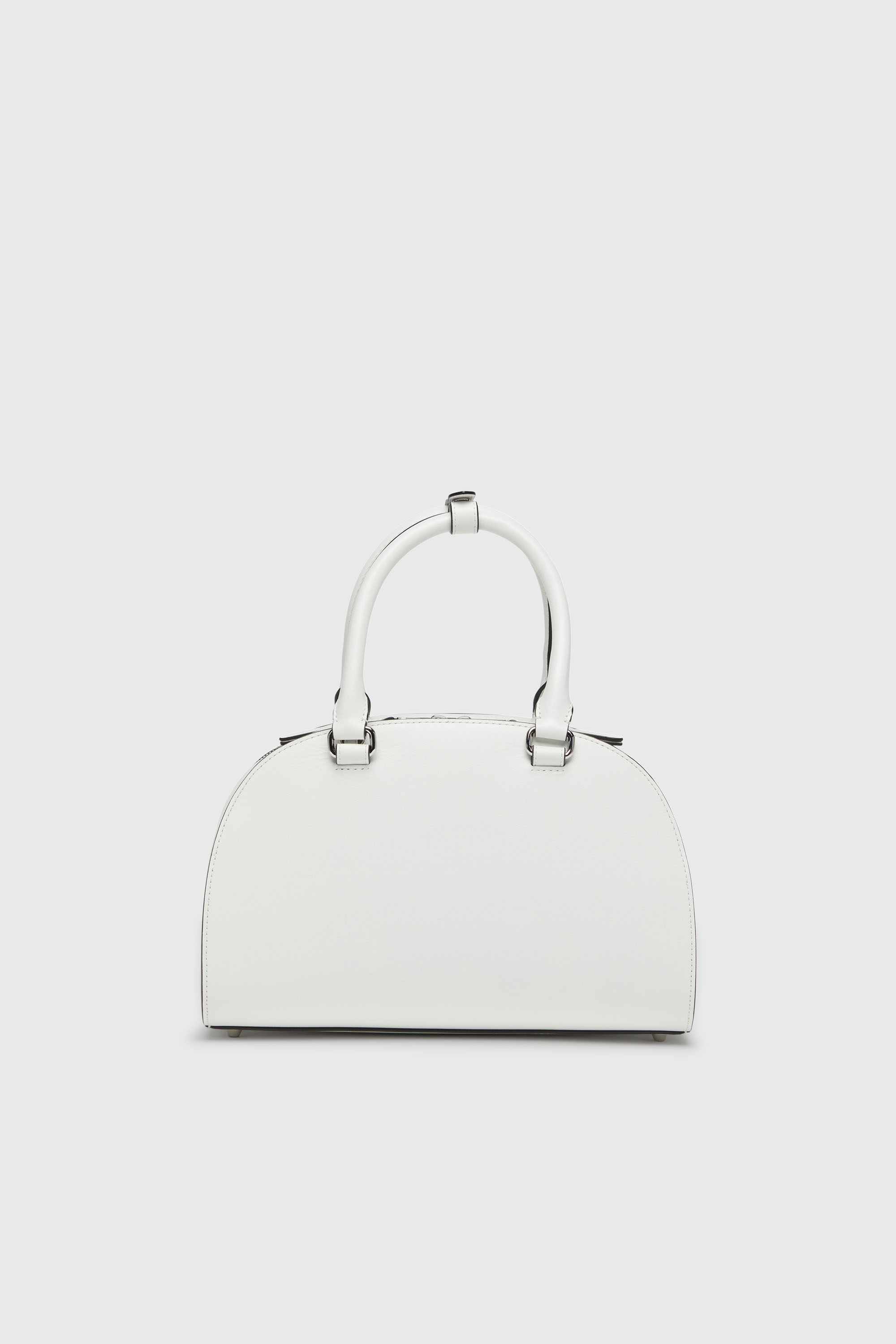 Diesel - 1DR DOME TOP HANDLE, 1DR Dome-Sac bowling en cuir Femme in Blanc - 2