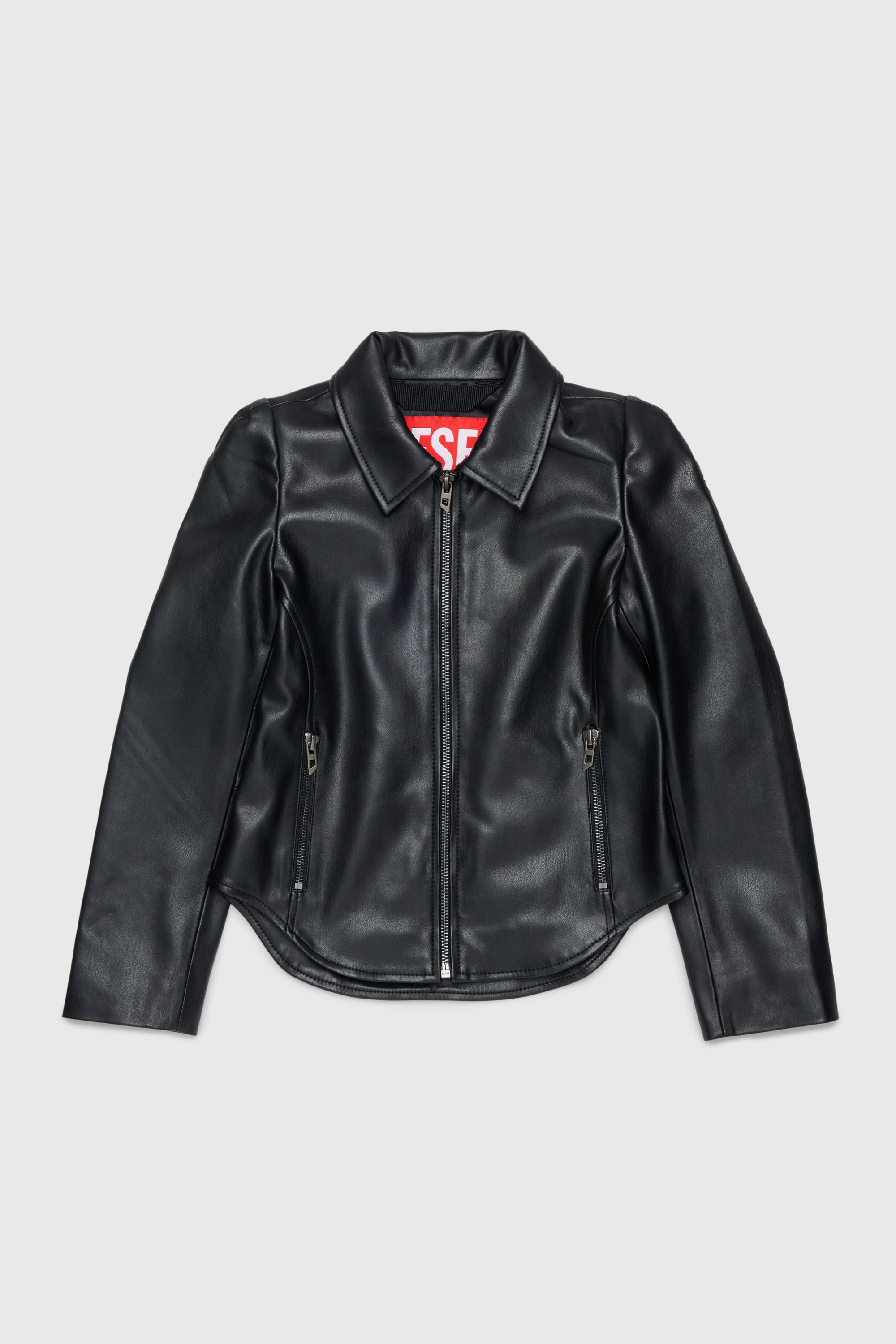 Diesel - JENNY, Giacca camicia in tessuto coated Donna in Nero - 1