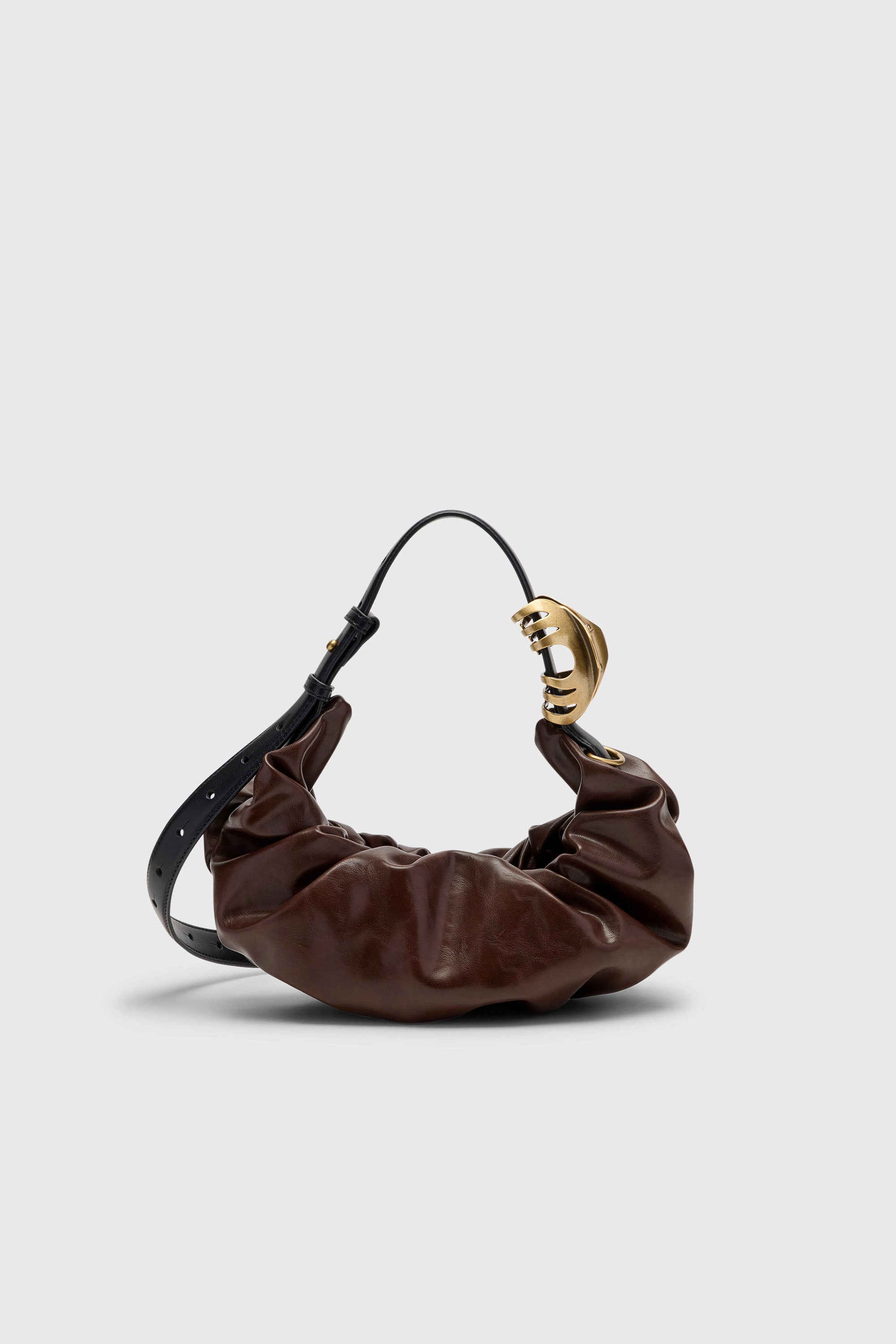 Diesel - GRAB-D HOBO S, Grab-D-Borsa hobo piccola arricciata Donna in Marrone - 2