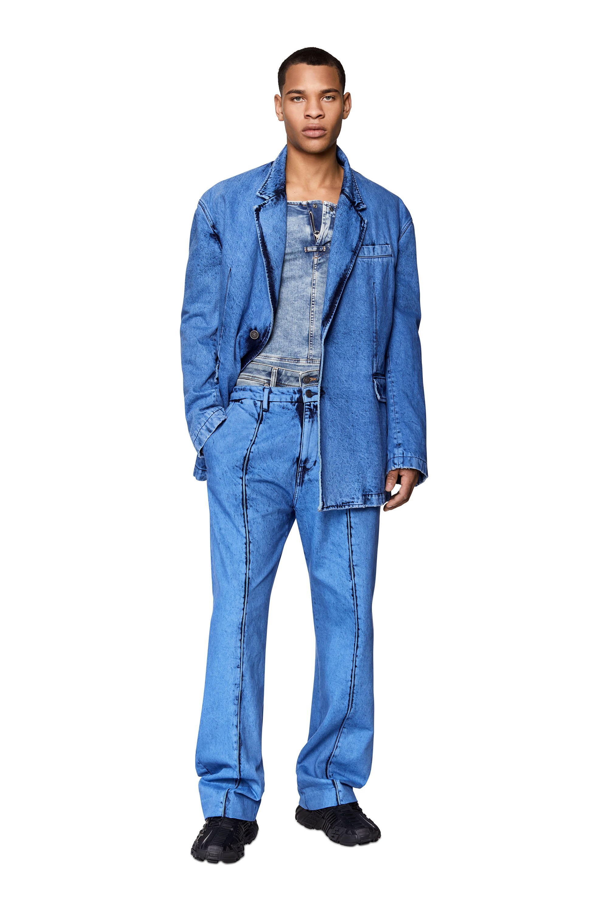 Diesel - D-Chino-Work 0EIAN Straight Jeans, Bleu - Image 6