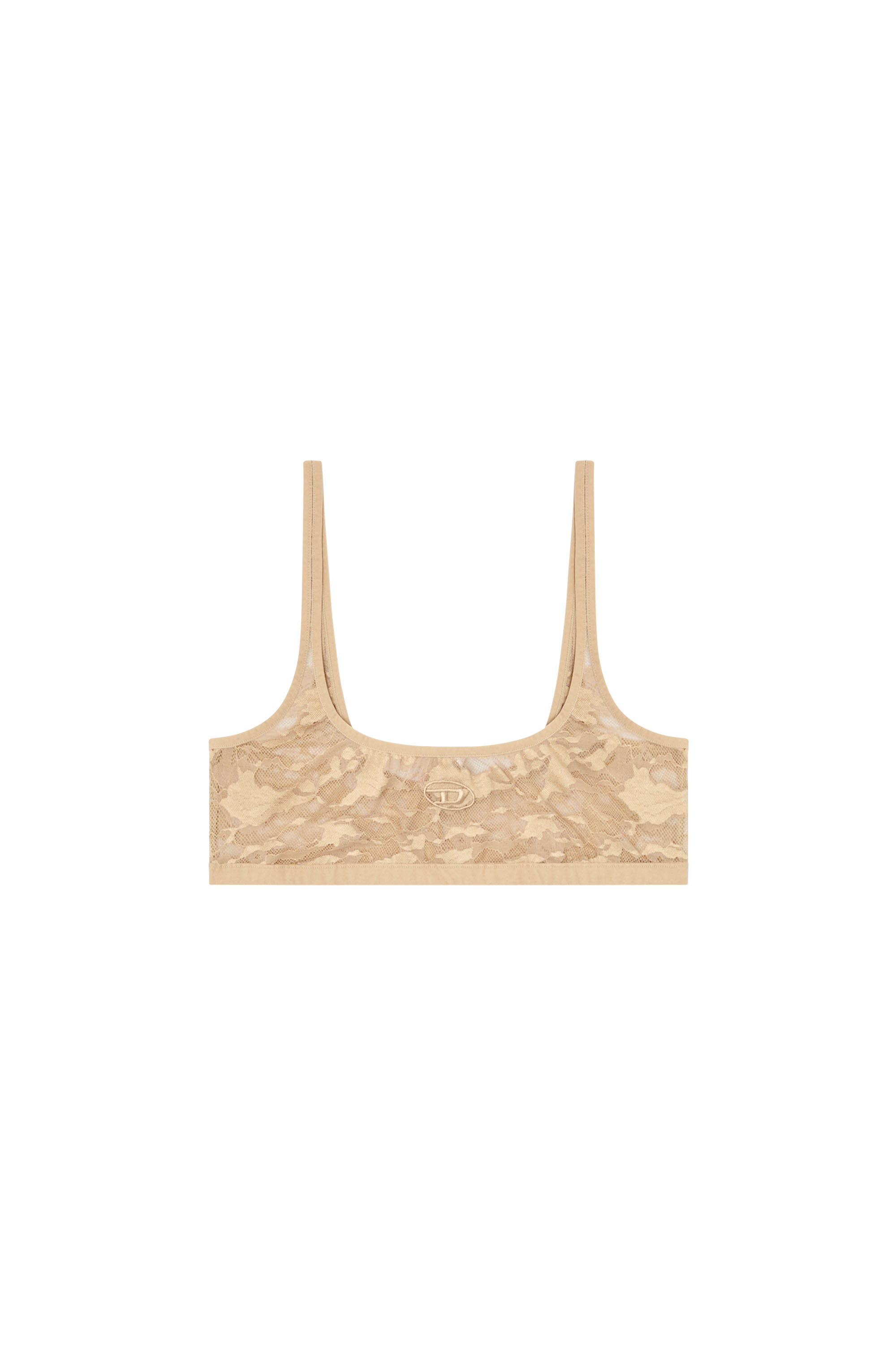 Diesel - KELSI-UTLT, Bralette in pizzo camouflage Donna in Marrone - 4