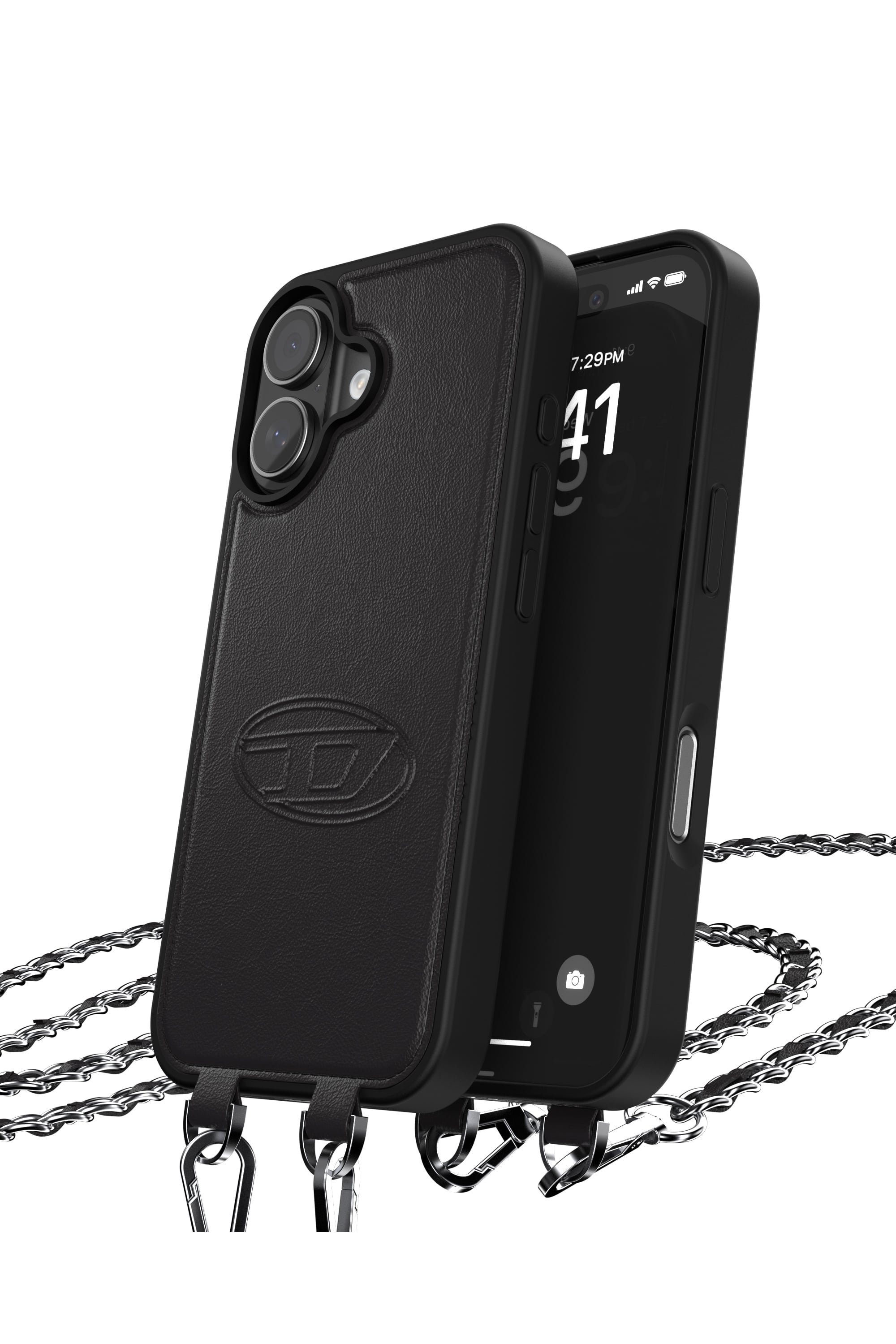 Diesel - 60661 MOULDED CASE, Coque Oval D avec dragonne et MagSafe pour iPhone 17 Mixte in Noir - 3