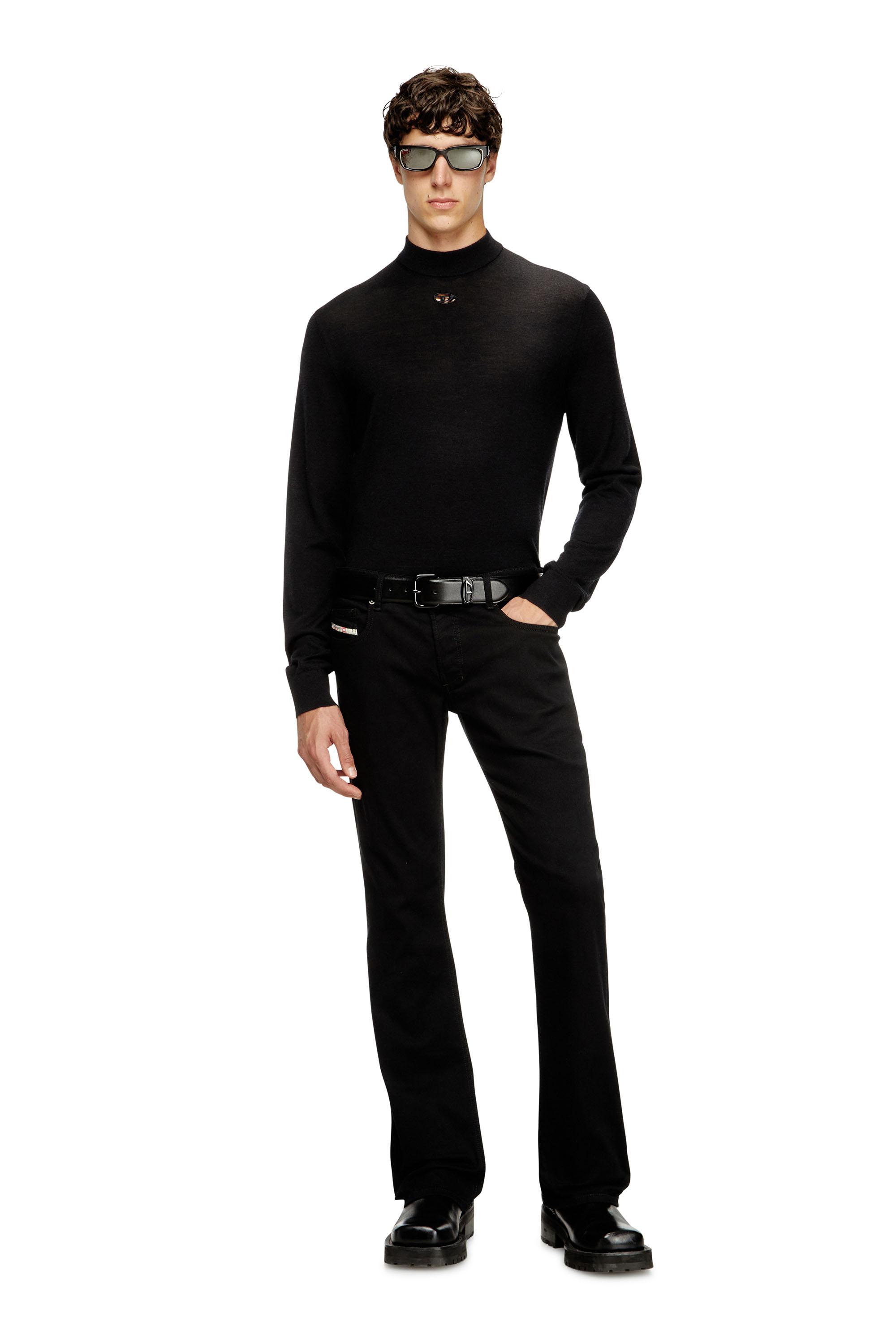 Diesel - K-GIL, Herren Rollkragenpullover aus Wolle in Schwarz - 2