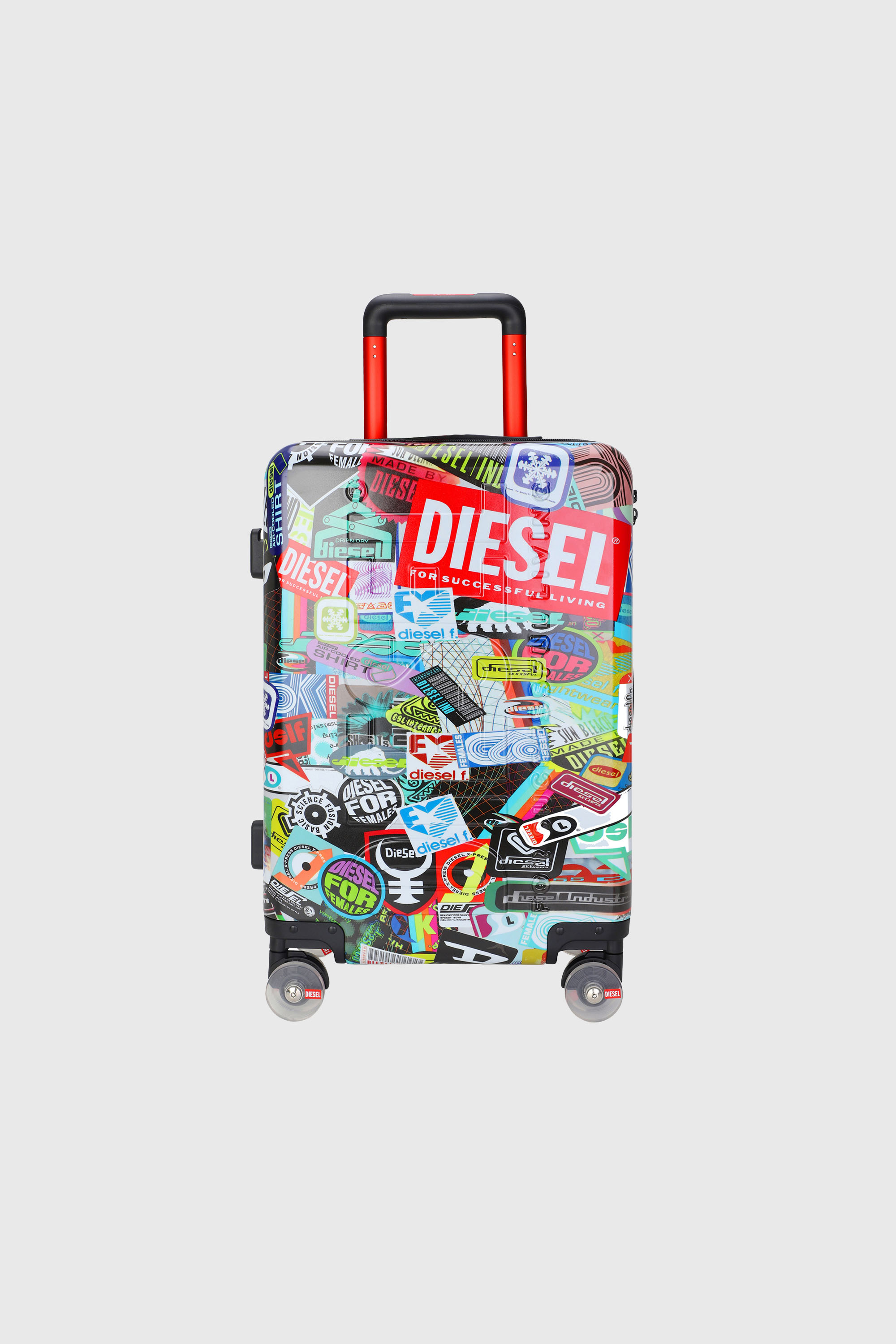 Diesel - DIESEL PC PRINTED TROLLEY-STICKERS- DSL0, Valise taille S style autocollants Mixte in Polychrome - 2