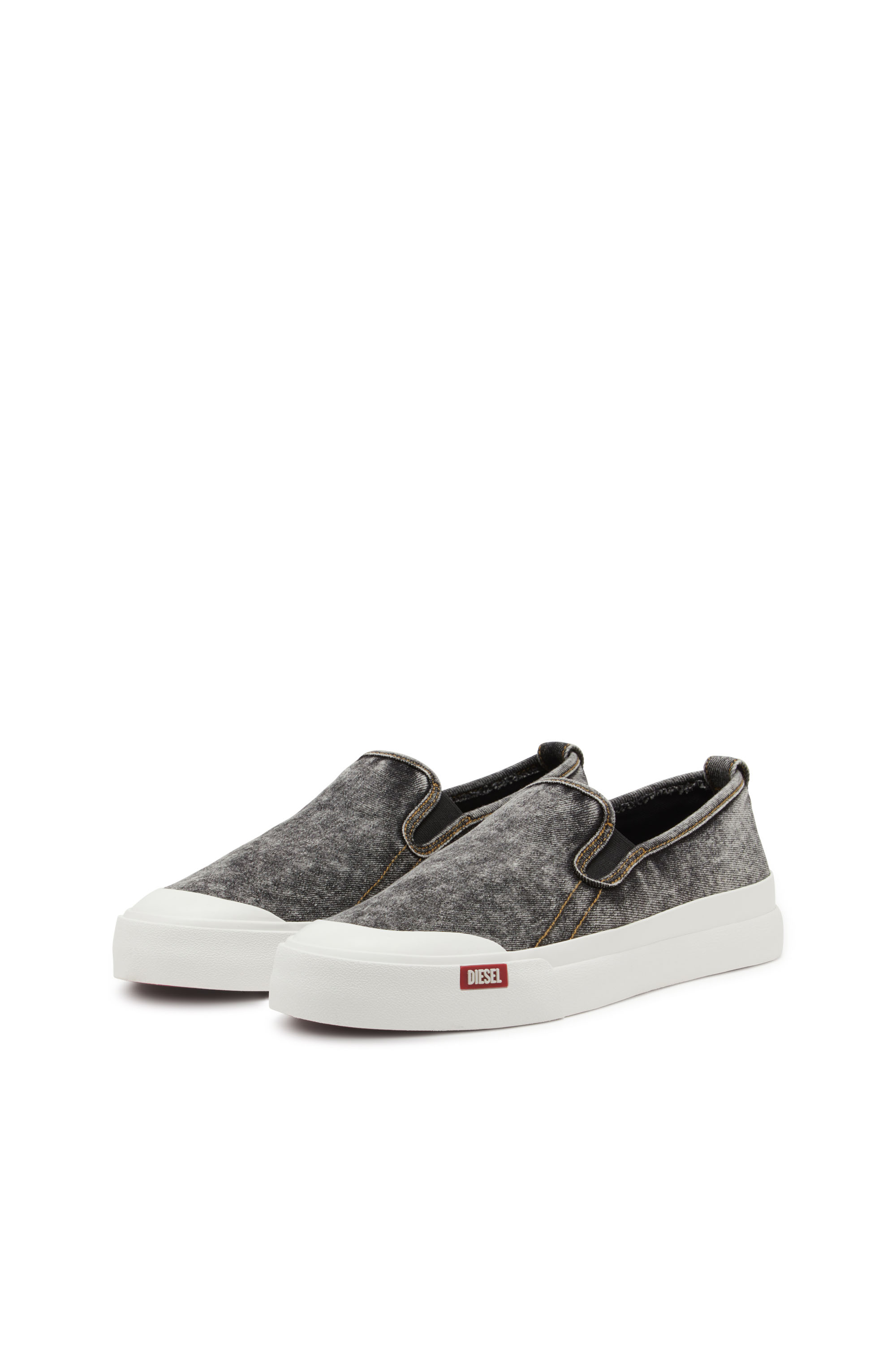 Diesel - S-ATHOS NMD SO, Sneakers slip-on en denim Homme in Noir - 8