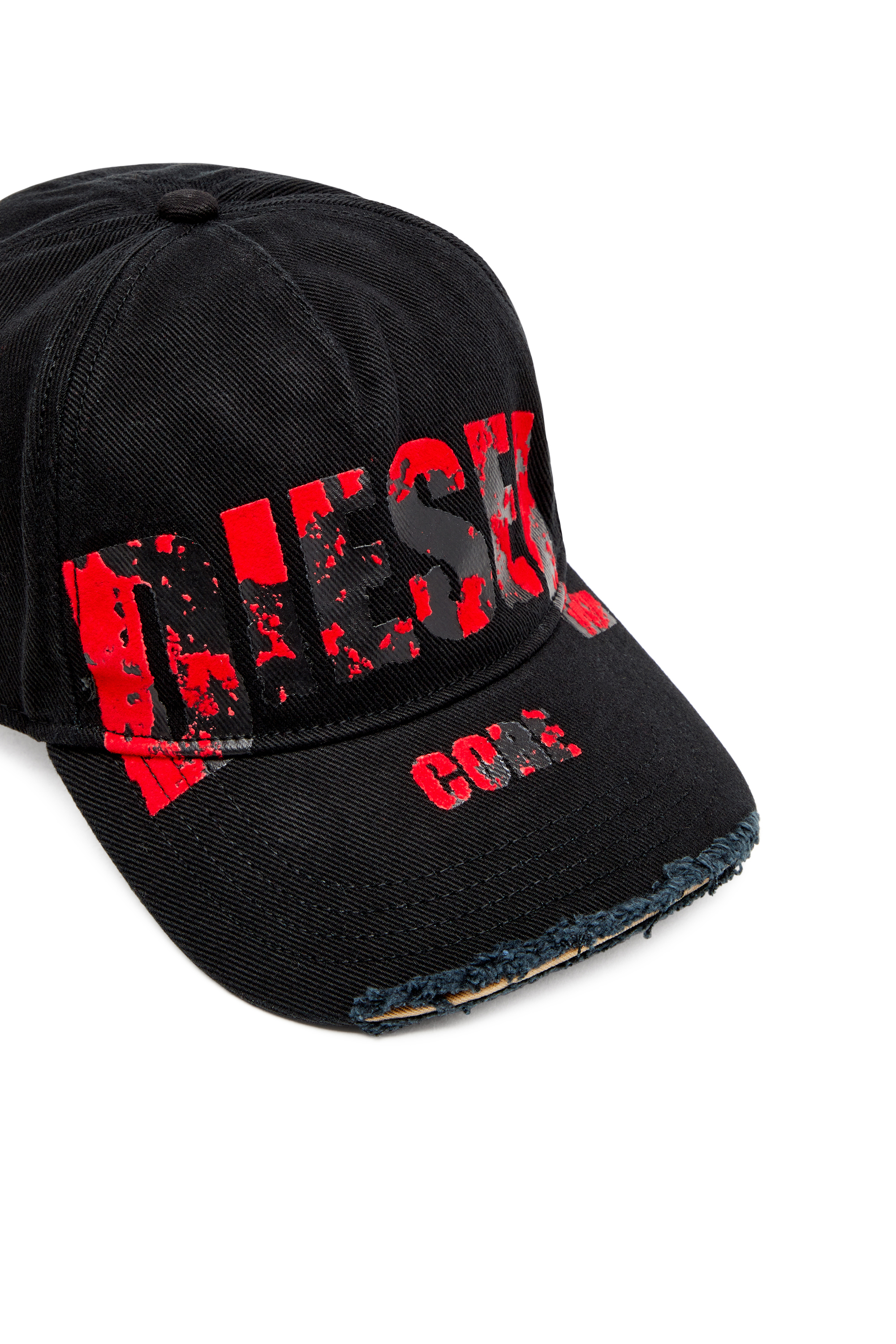 Diesel - C-HASE, Herren Denim baseball cap with Diesel Core logo in Schwarz/Rot - 3