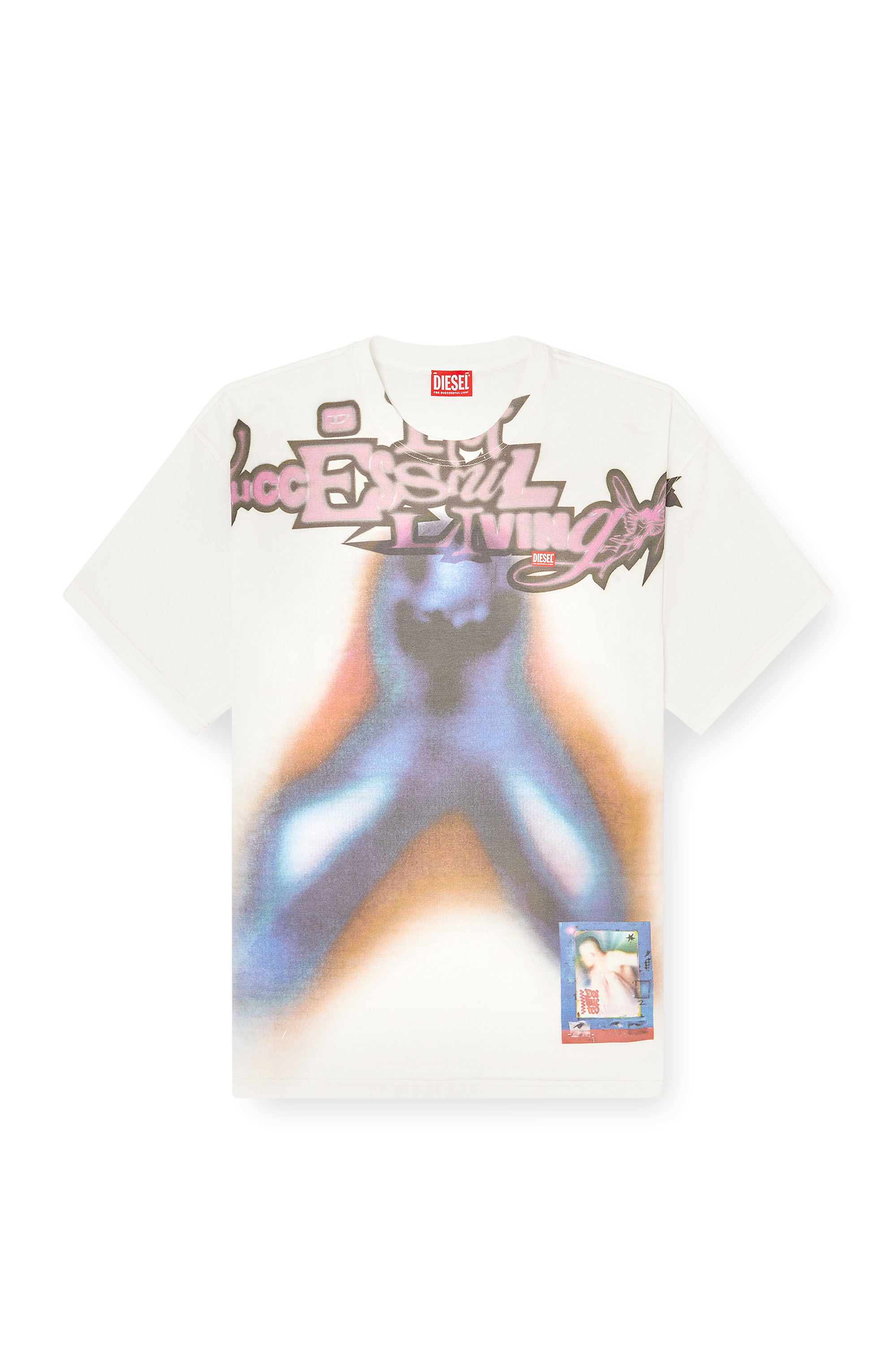 Diesel - T-BOXT-V13, T-shirt in cotone rilassato con stampa digitale Uomo in Multicolor - 3