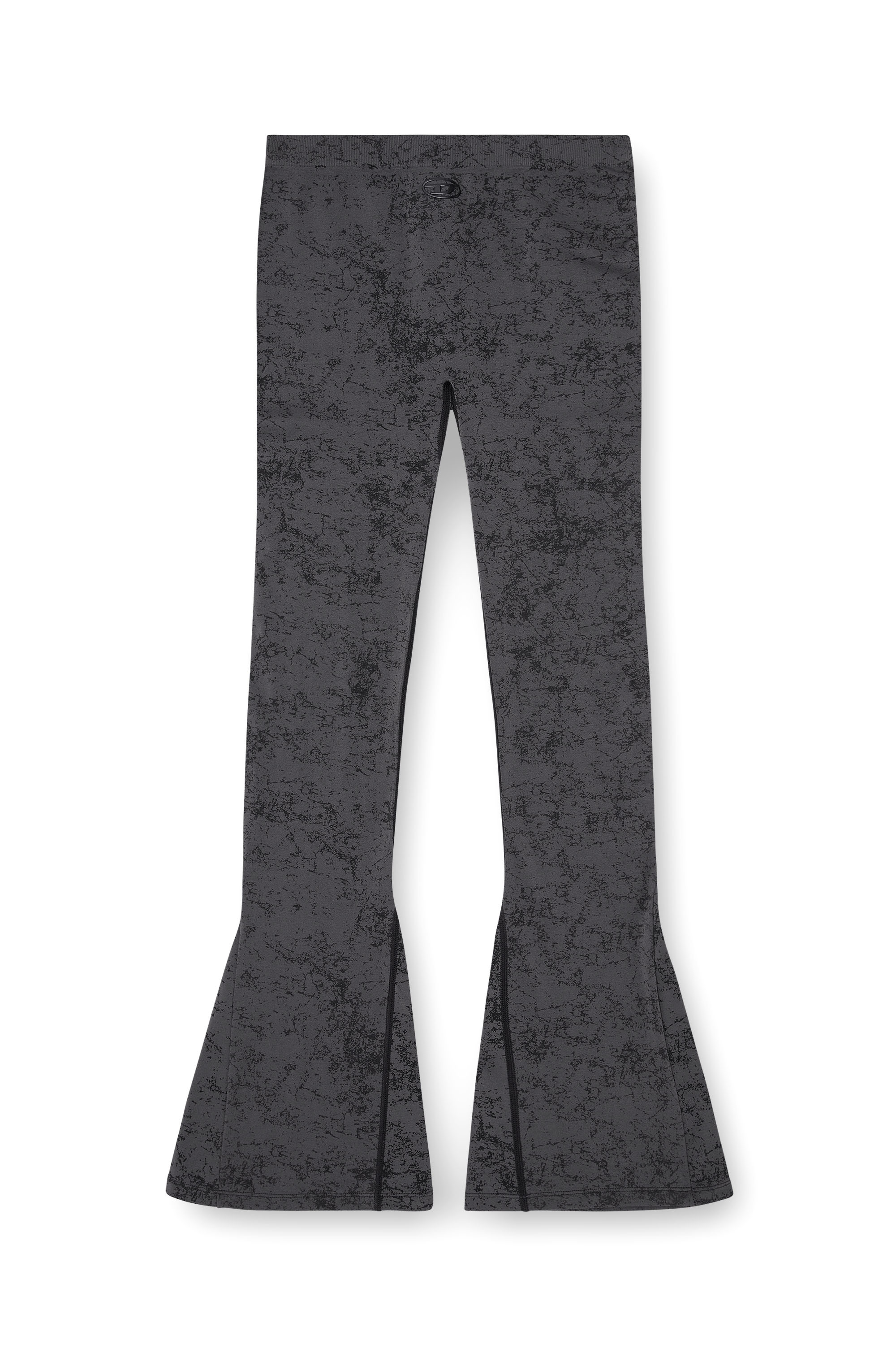 Diesel - CORNELIA-UTLT, Leggings svasati con stampa utilitarian Donna in Grigio - 4