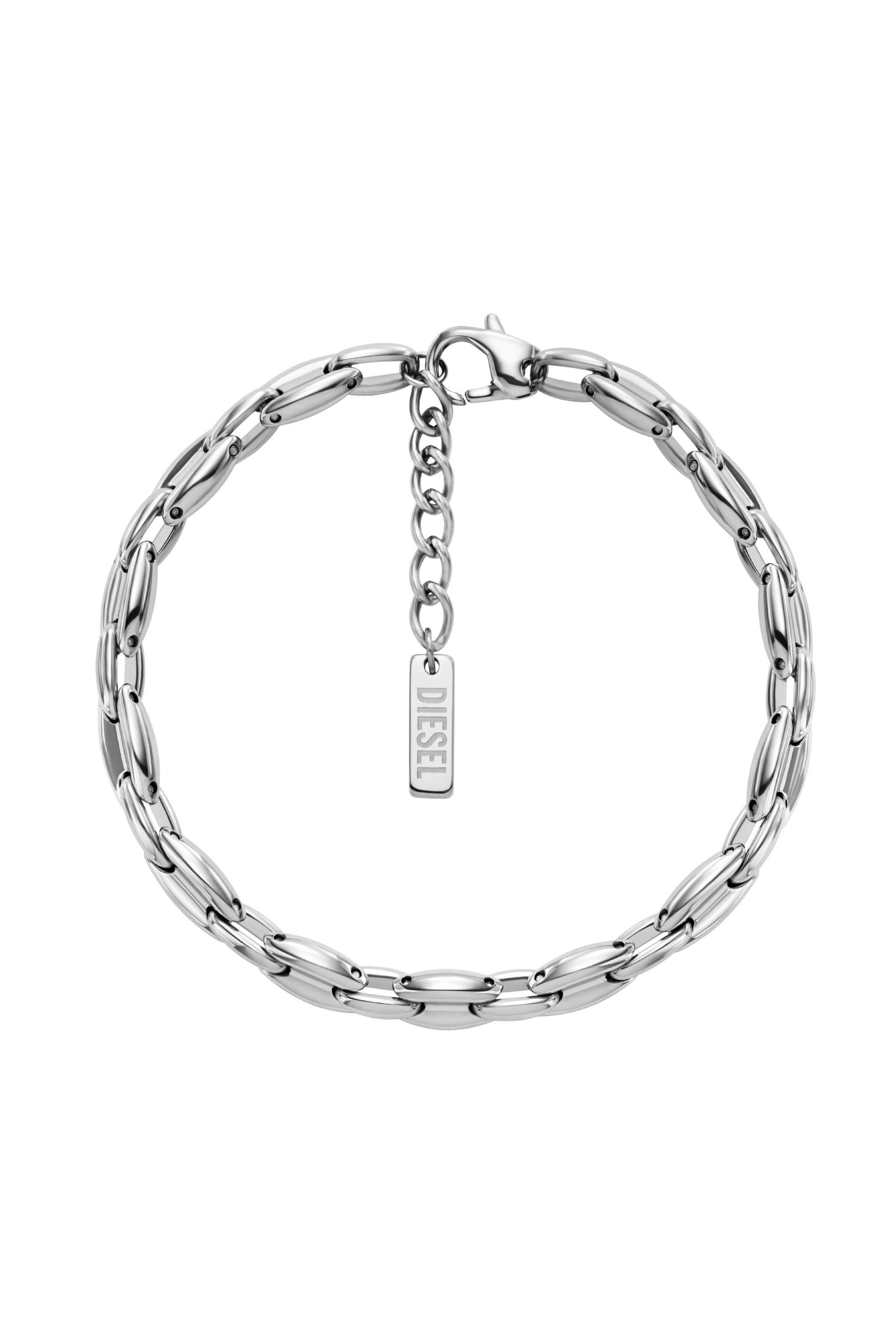 Diesel - DX1583040 JEWEL, Bracelet chaîne en acier inoxydable Mixte in Gris argenté - 1