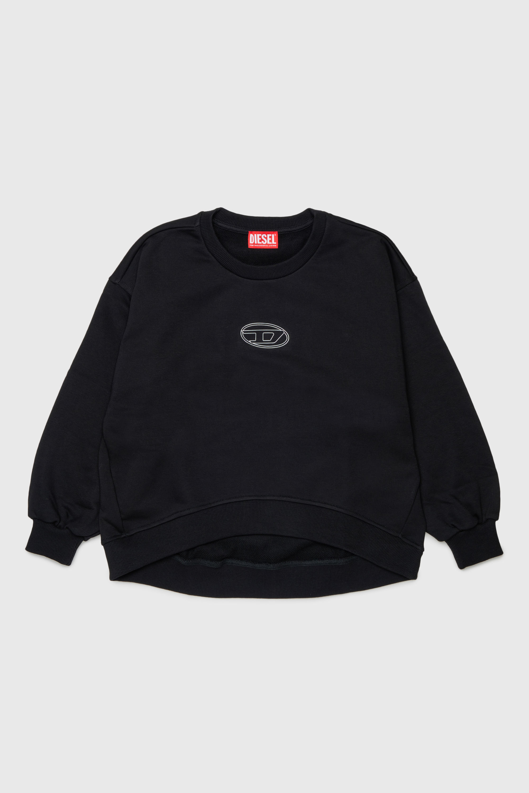 Diesel - SALILLY, Sweat-shirt avec logo Oval D Femme in Noir - 1