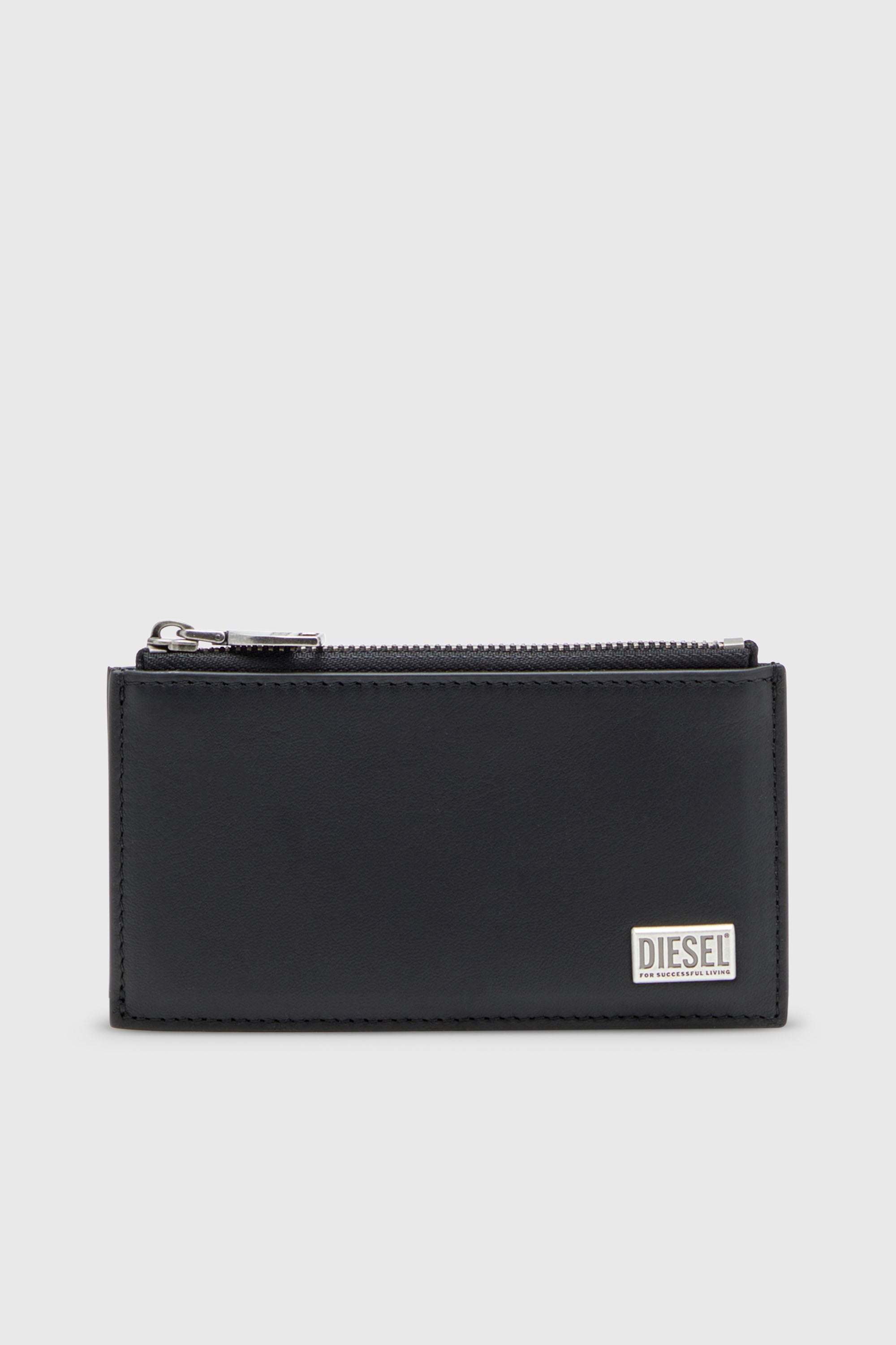 Diesel - BISCOTTO CARD HOLDER III, Porte-cartes plat en cuir semi-brillant Homme in Noir - 1