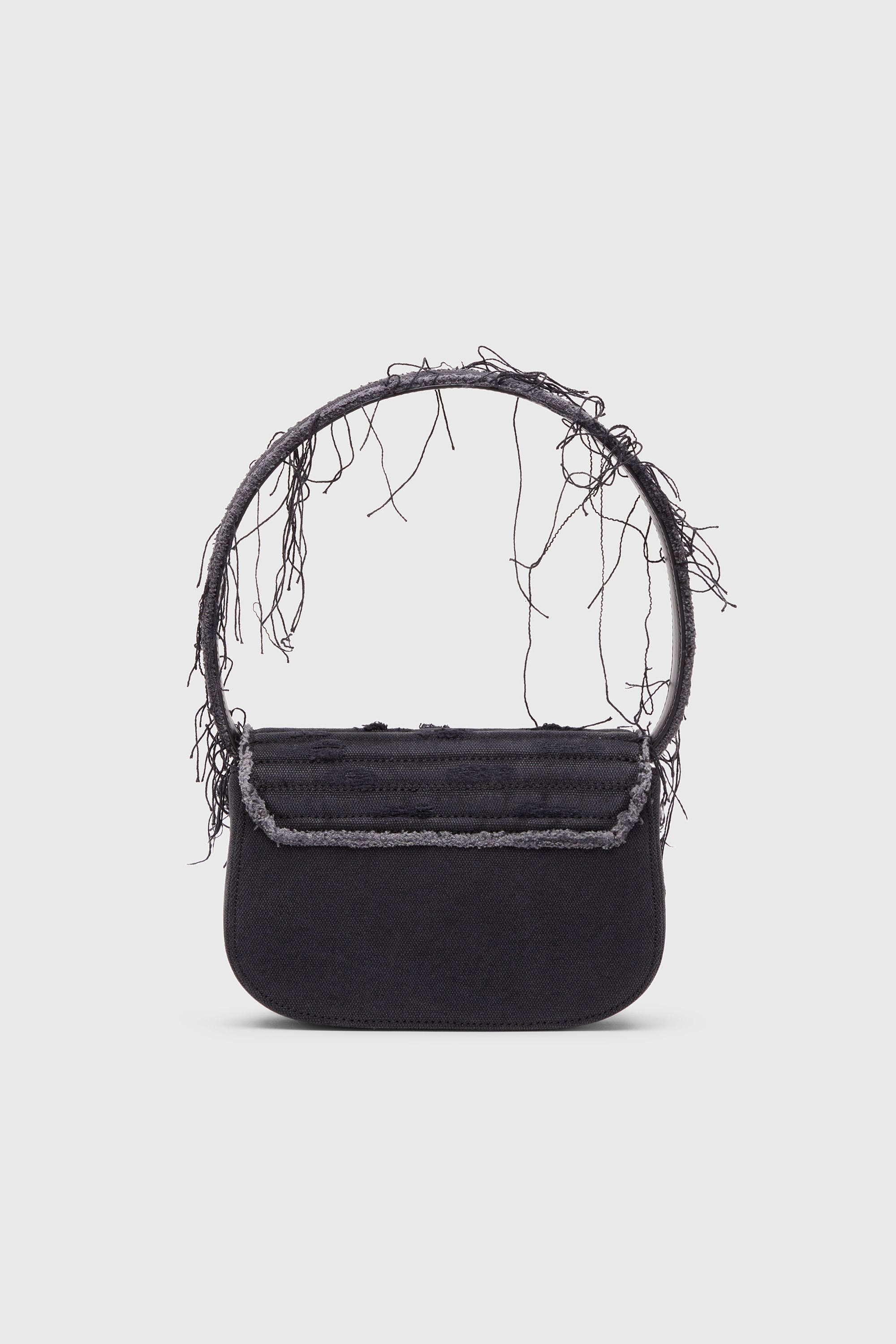 Diesel - 1DR, 1DR-Iconica borsa a spalla in tela e pelle Donna in Nero - 2