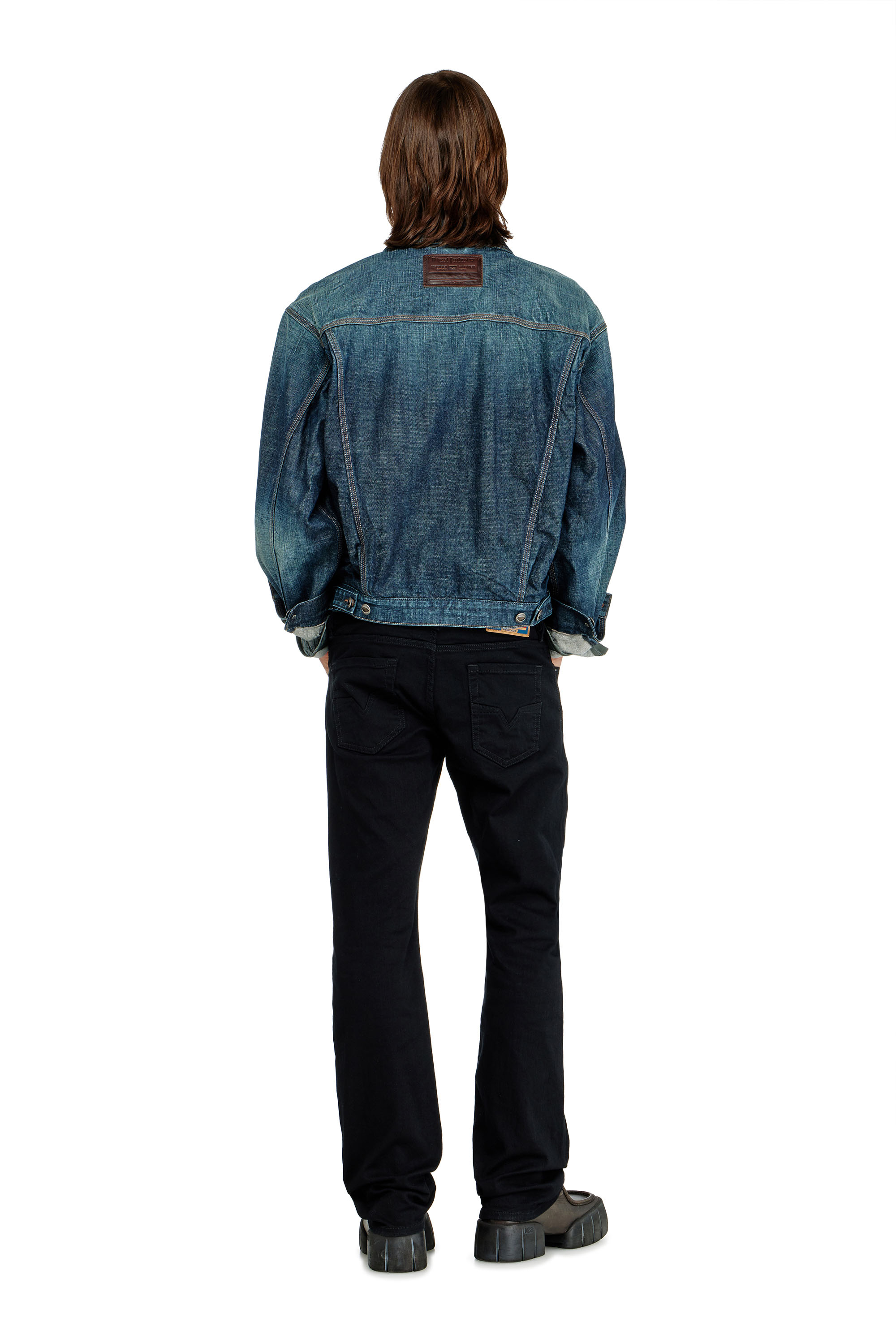 Diesel - Regular Jeans 1985 Larkee 0688H Homme, Noir/Gris fonc&eacute; - Image 3