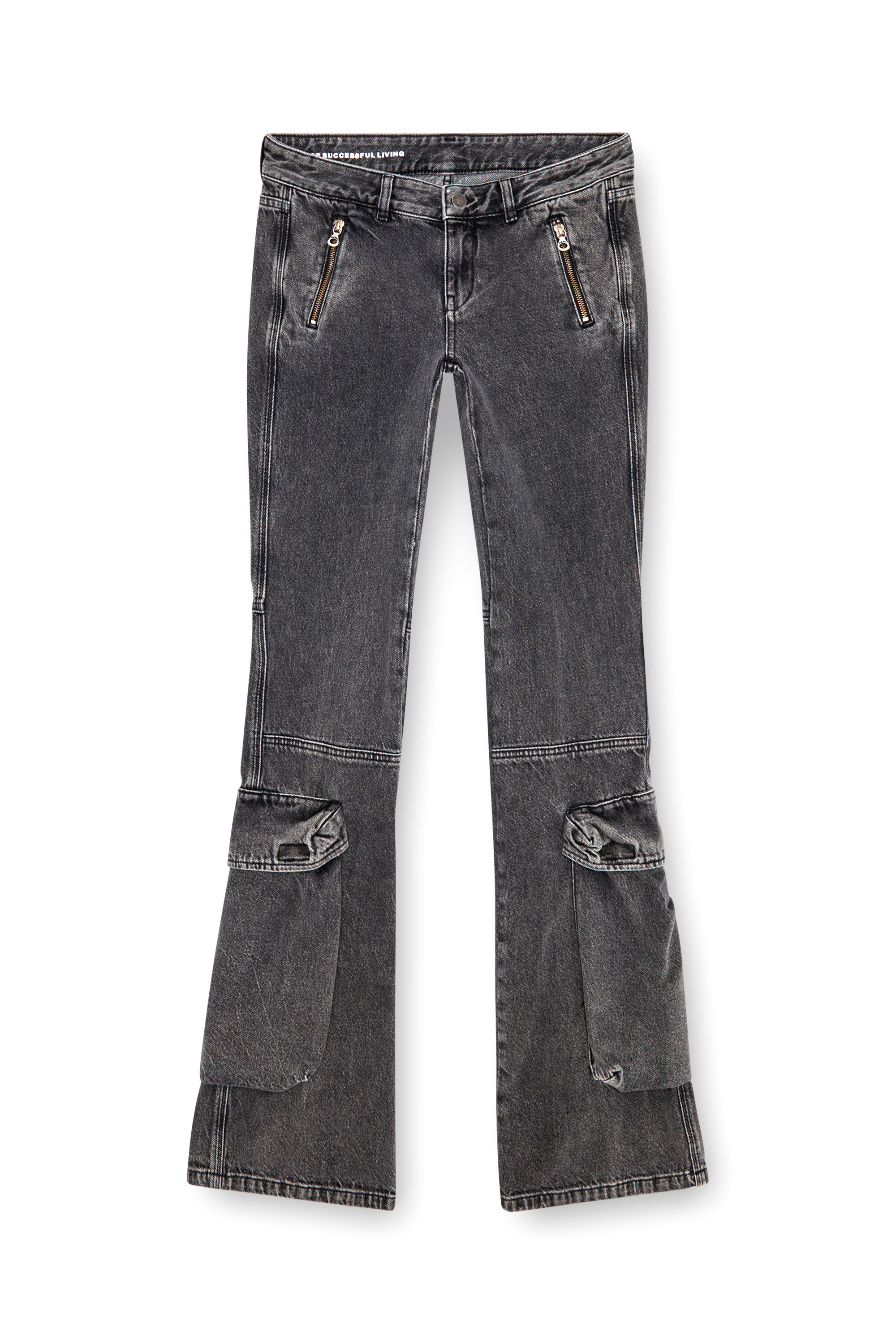 Diesel - Bootcut Jeans D-Poky 0CBDH Donna, Nero/Grigio scuro - Image 2