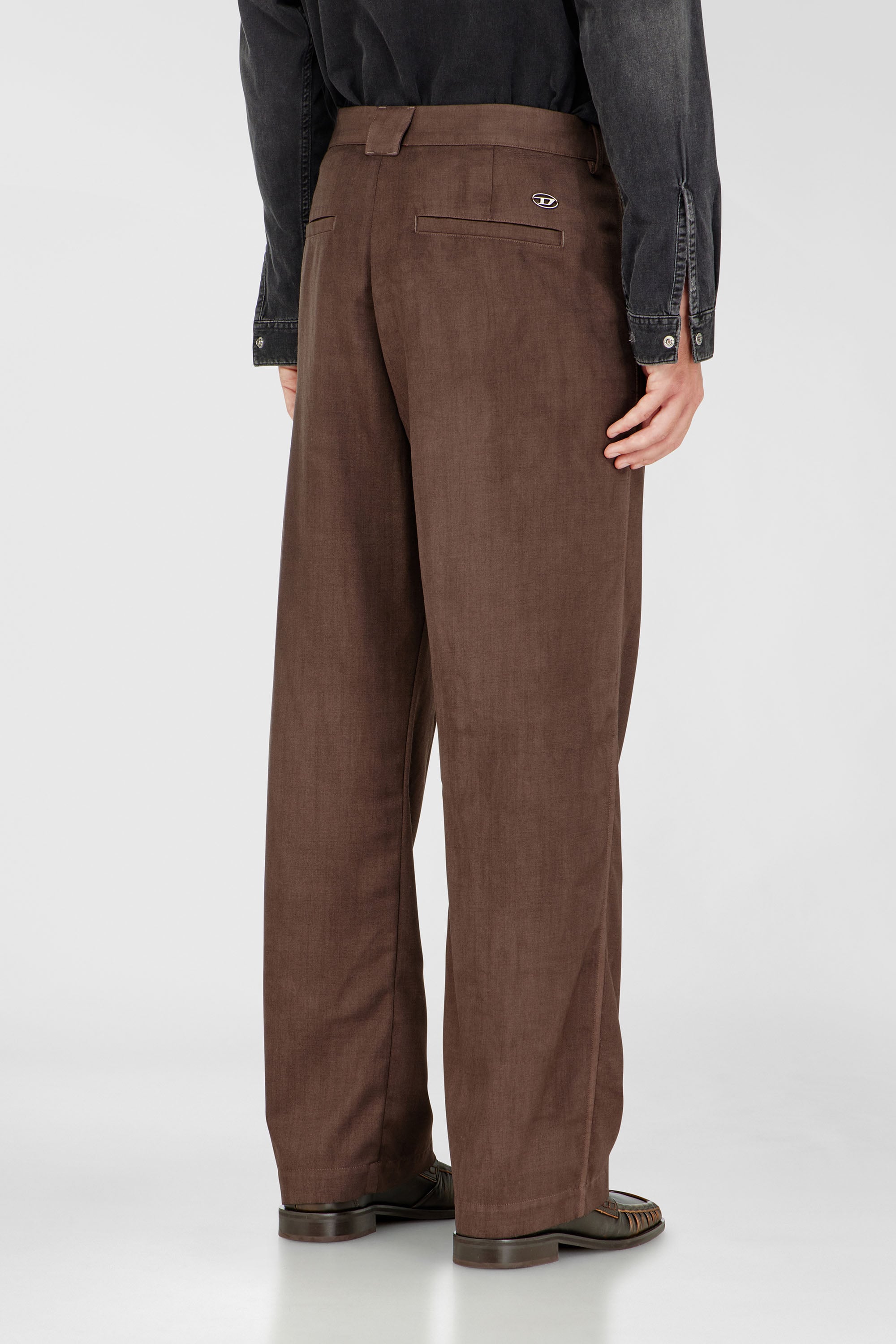 Diesel - P-HANT-CHINO-AECB, Herren Chinohose aus leichter stretch-wolle in Braun - 4