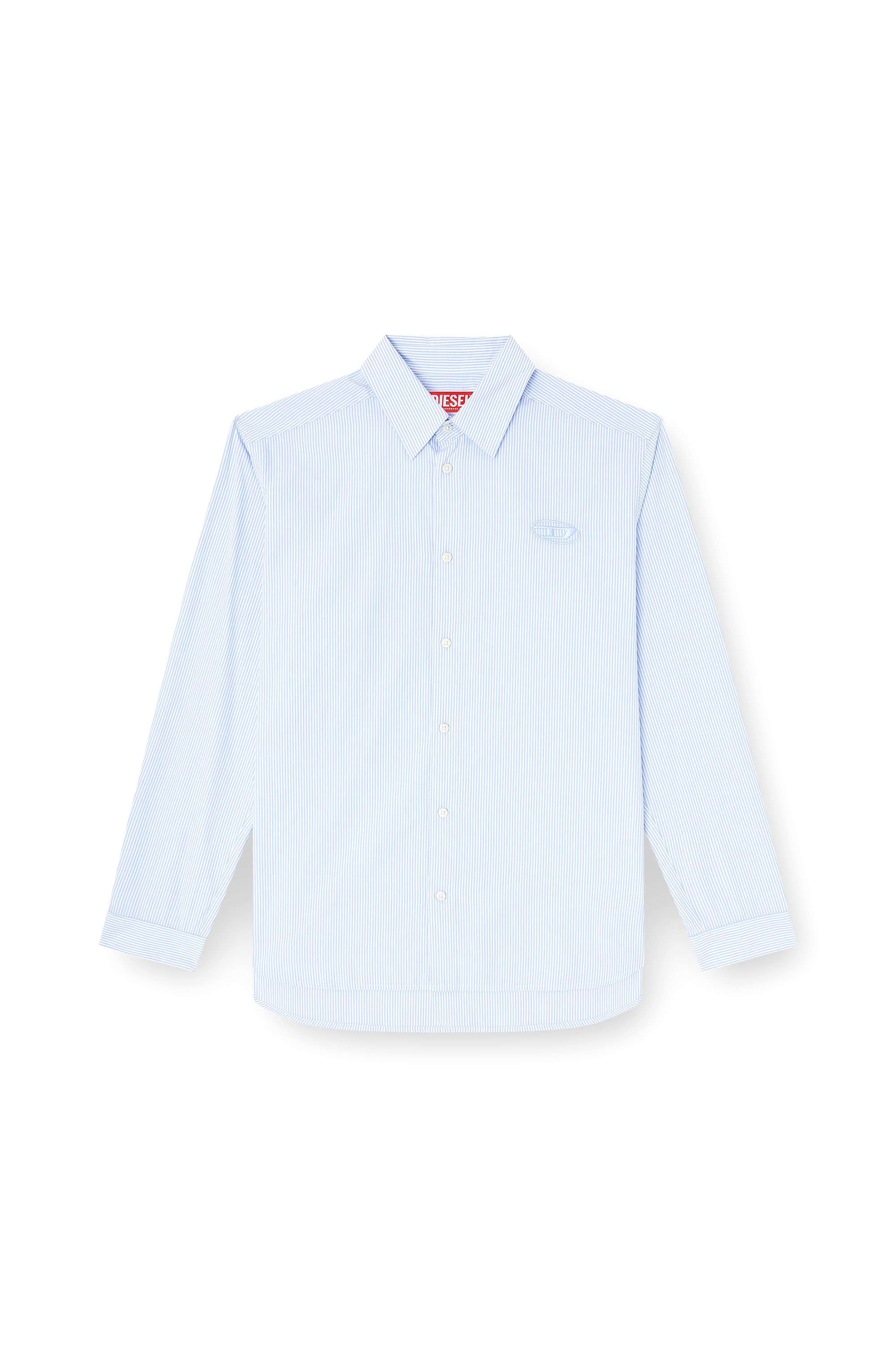 Diesel - S-SIMPLY-BKBZ, Camicia a righe in cotone wrinkled Uomo in Multicolor - 2