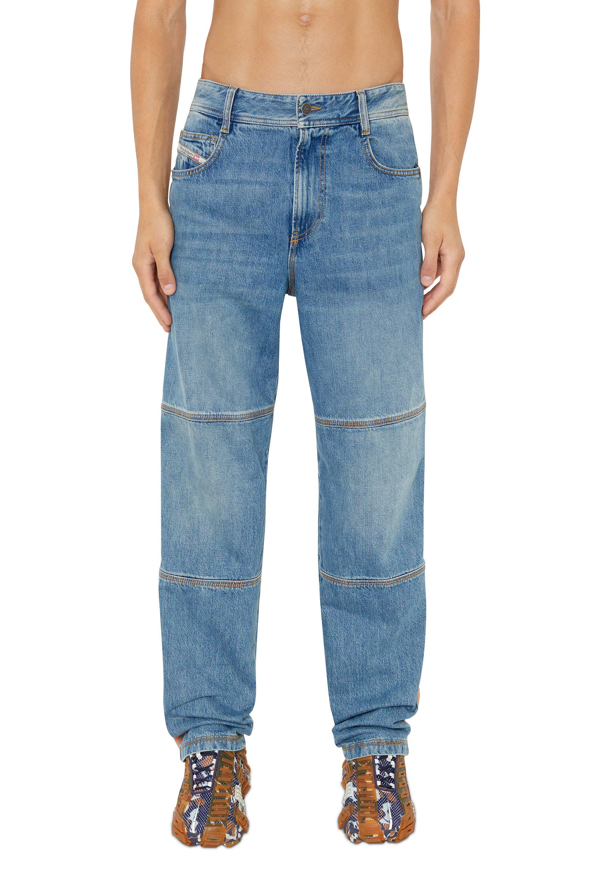 Diesel - D-Arbus 0EIAW Straight Jeans, Blu medio - Image 1
