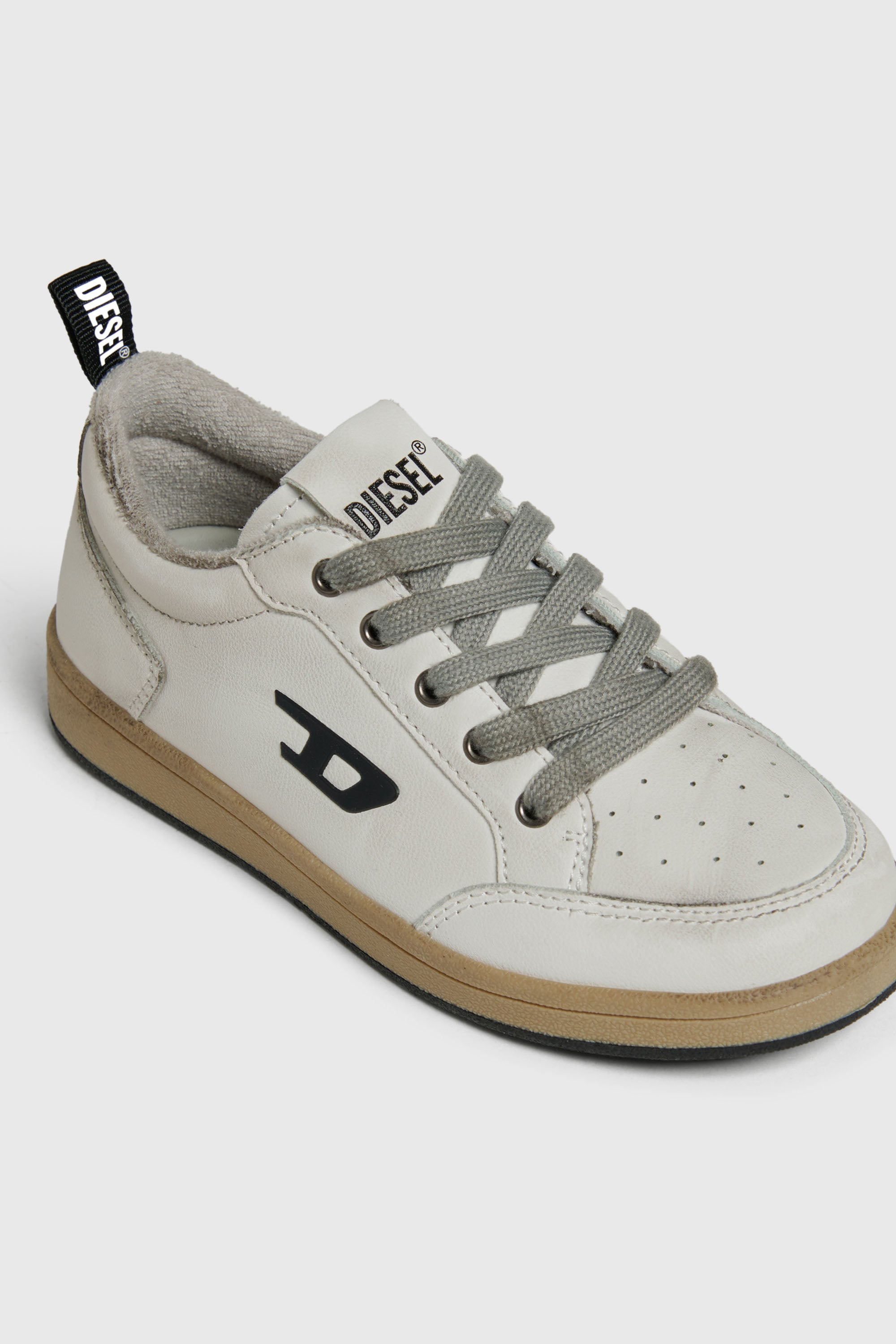 Diesel - S-KIRJY, Unisex S-Kirjy - Perforierte Sneakers mit D Logo in Wei&szlig; - 4