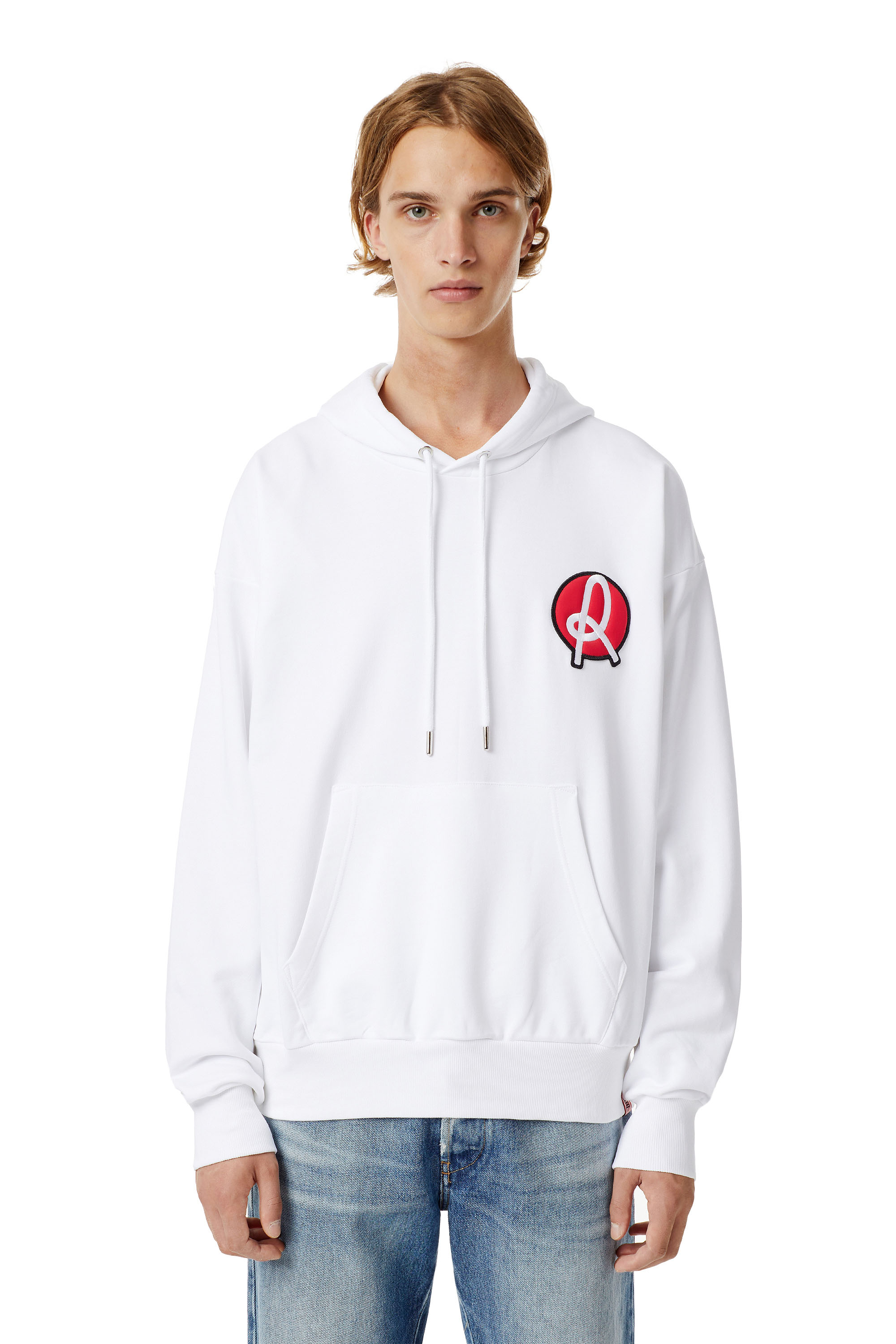 LR-S-GIRK-HOOD-VIC, Blanc - Pull Cotton